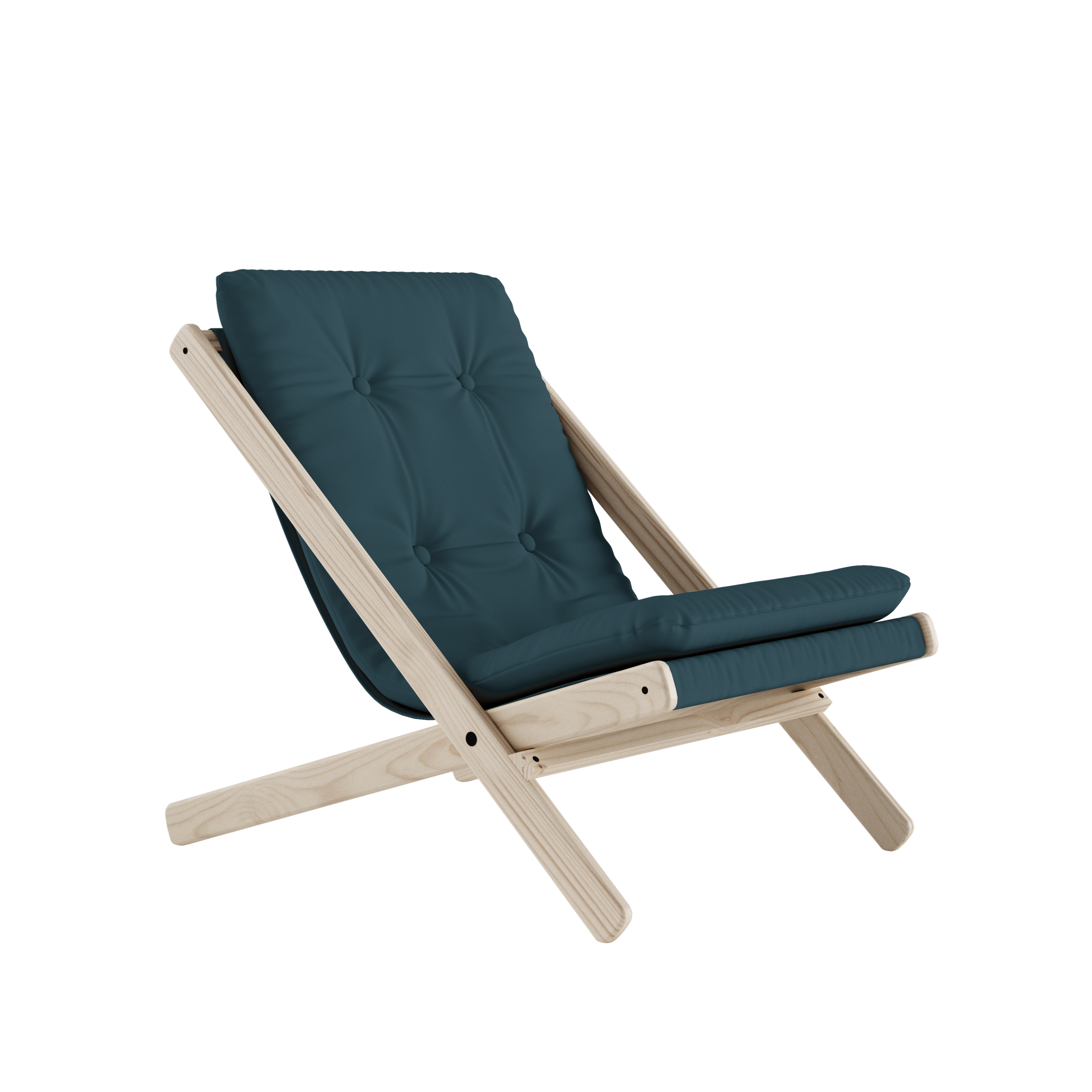 BOOGIE RAW BEECH W. BOOGIE MATTRESS PETROL BLUE