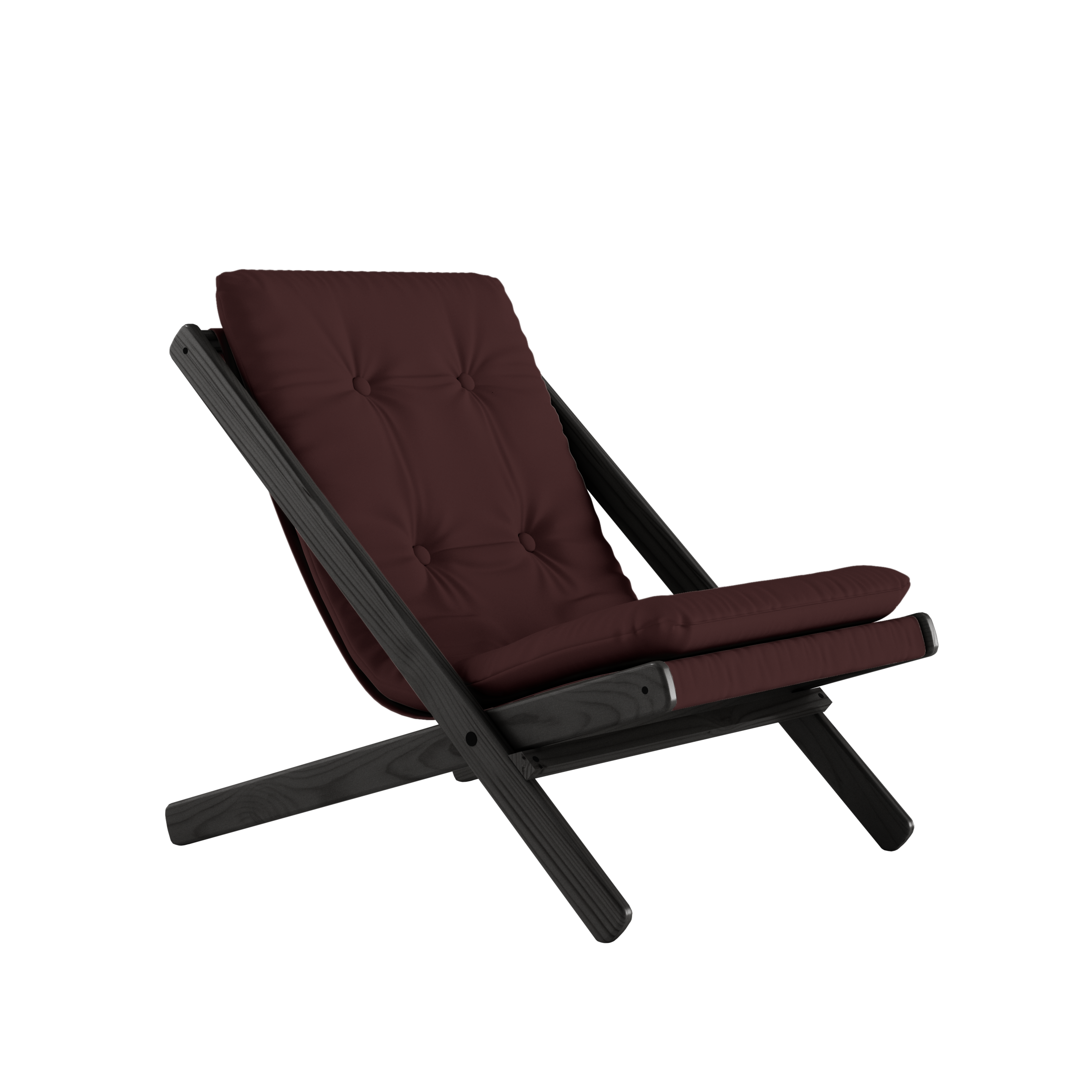BOOGIE NOIR LAQUÉ HÊTRE AVEC MATELAS BOOGIE MARRON