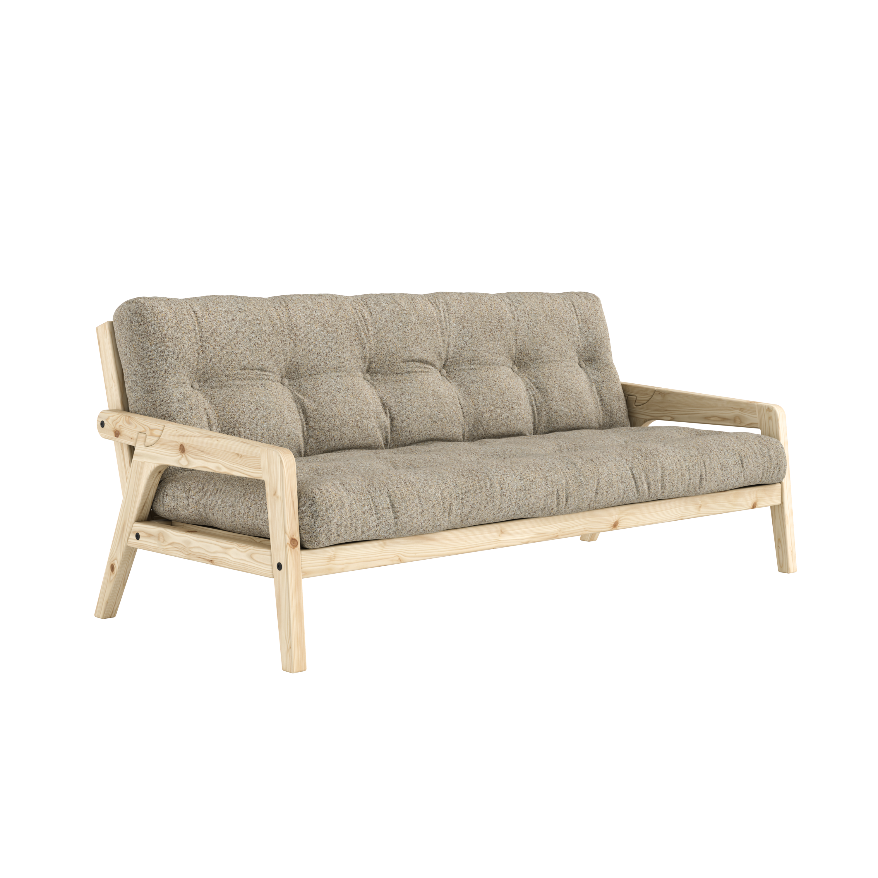 GRAB CLEAR LACQUERED W. 5-LAYER MIXED MATTRESS WARM SAND