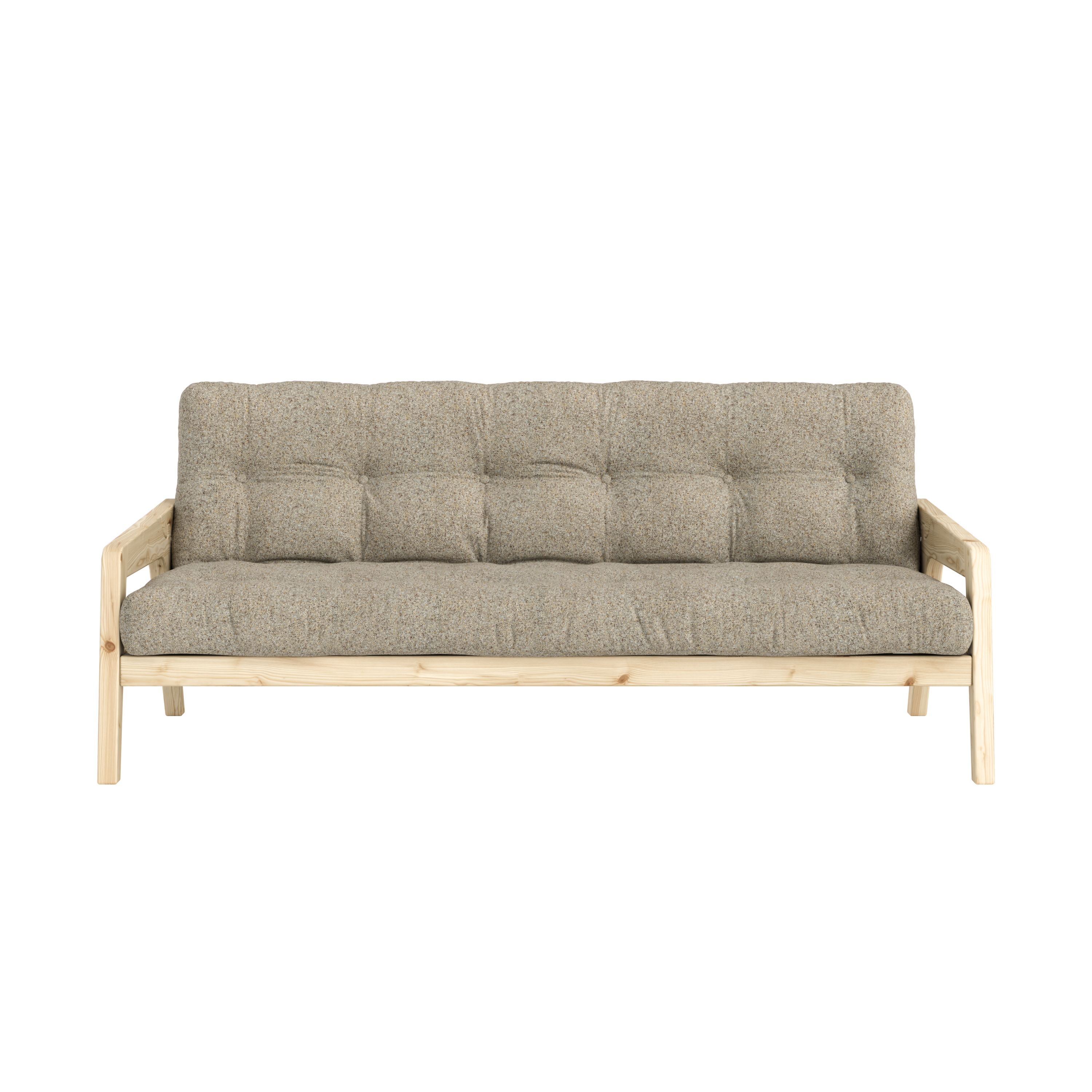 GRAB CLEAR LACQUERED W. 5-LAYER MIXED MATTRESS WARM SAND