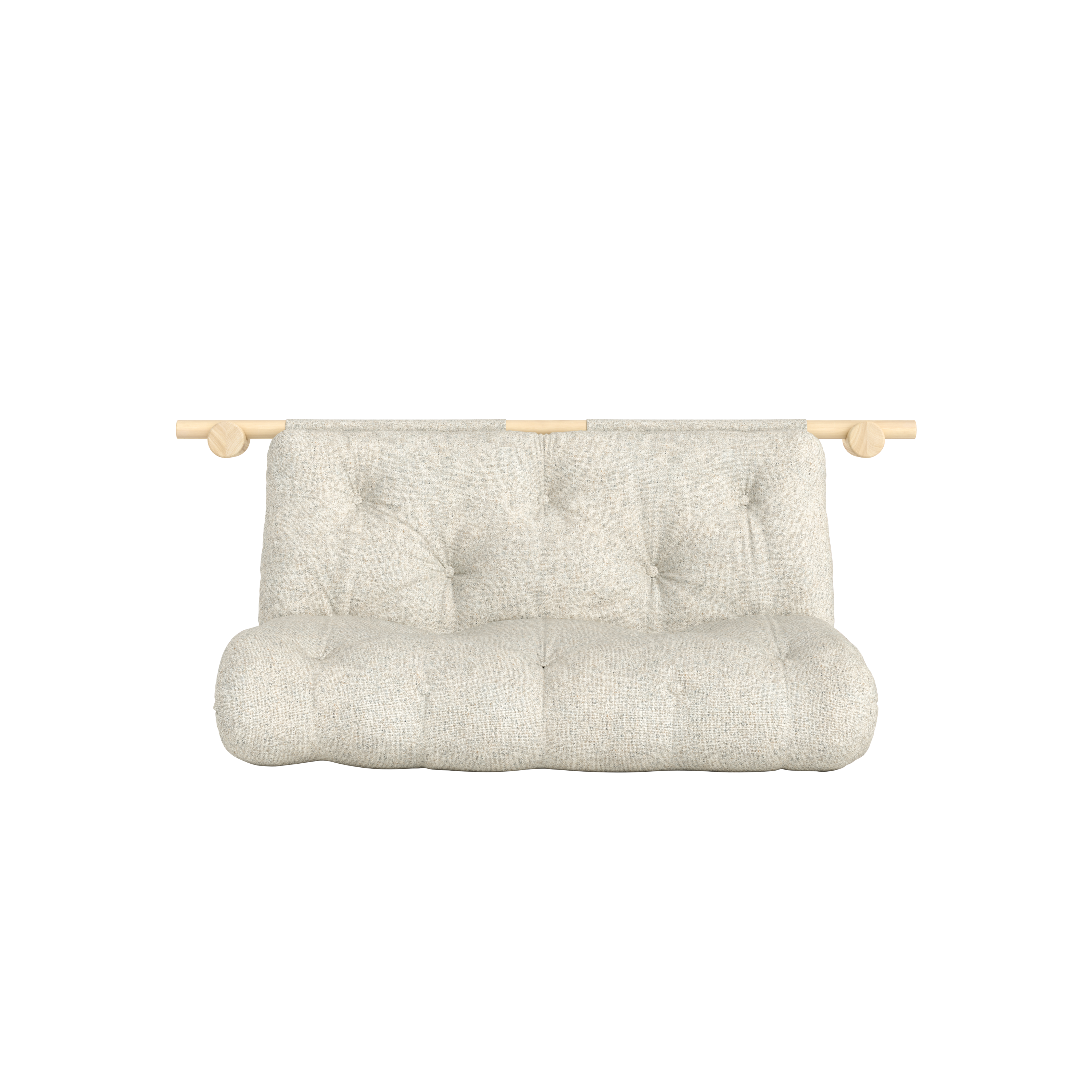 HOOKED RAW 135 X 200 W. BRAVO MATTRESS SOFT CHALK