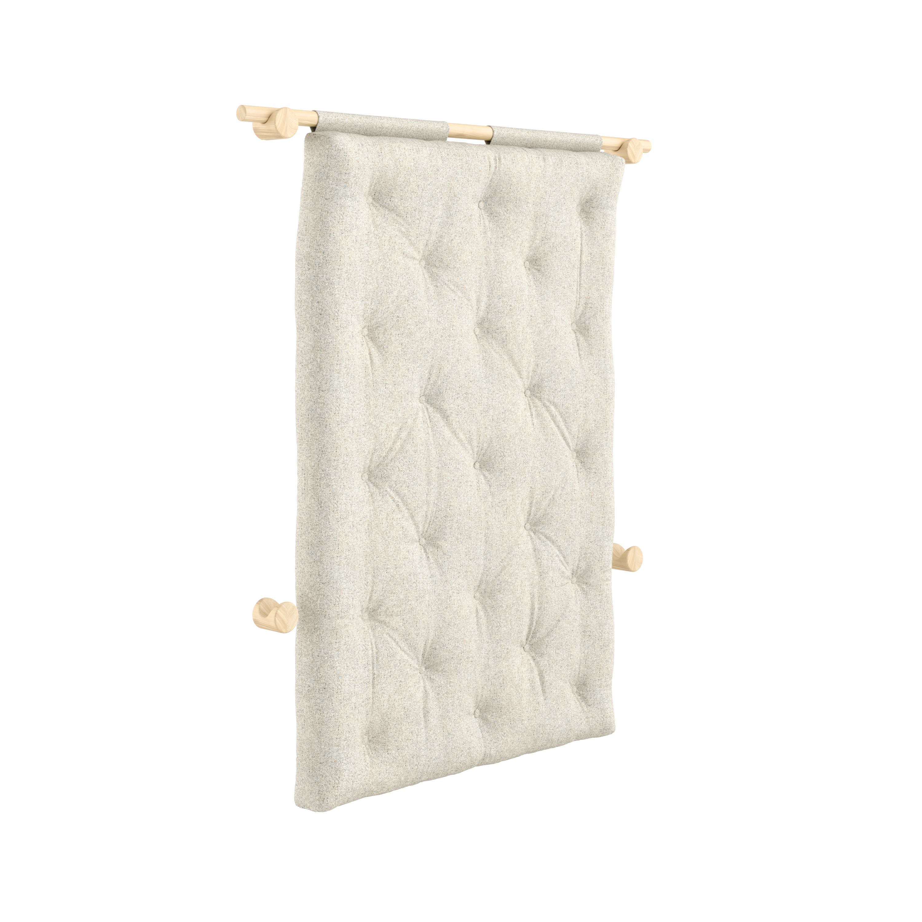 HOOKED RAW 135 X 200 W. BRAVO MATTRESS SOFT CHALK