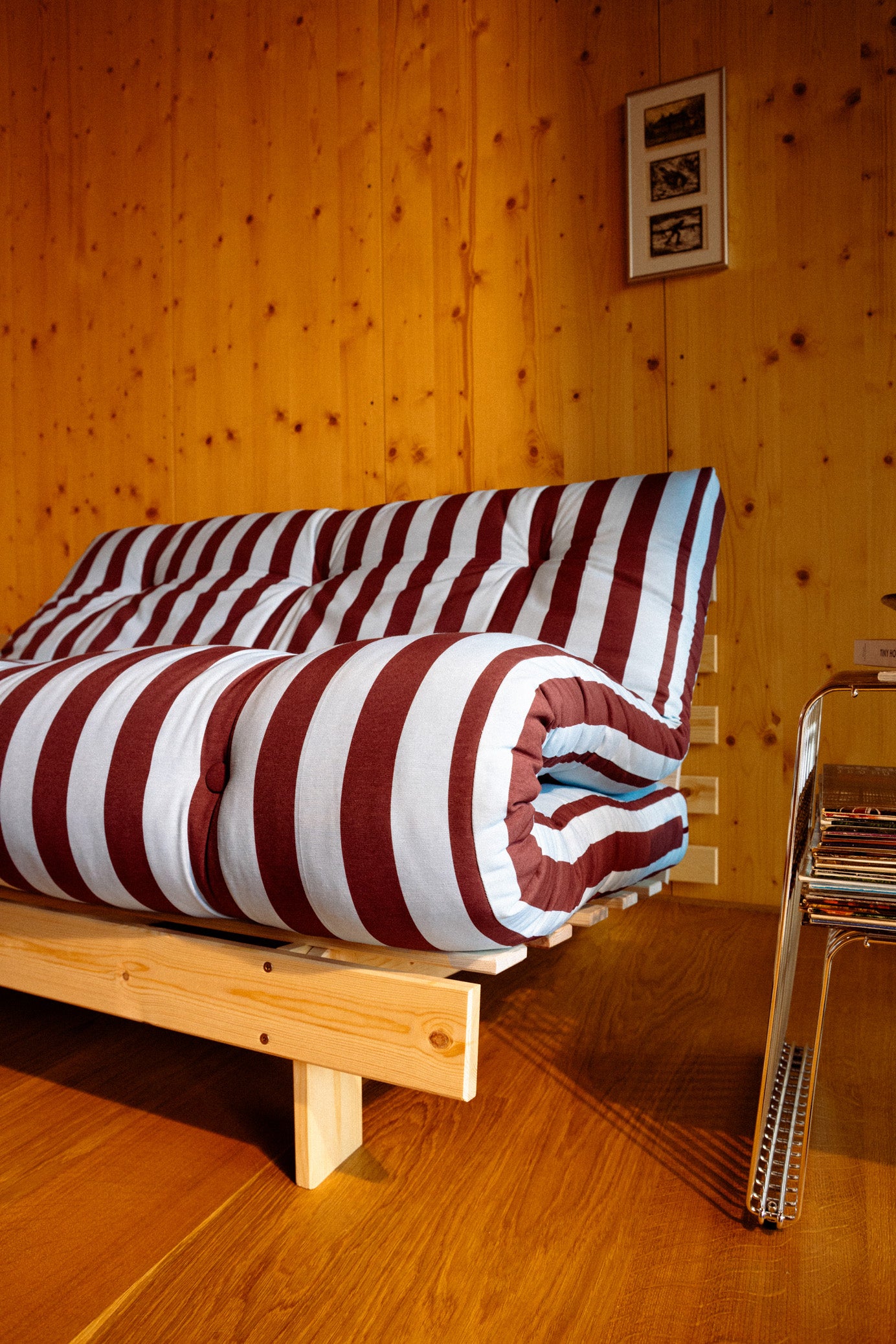 ROOTS RAW 140 X 200 W. ROOTS MATTRESS BURGUNDY-LIGHT BLUE