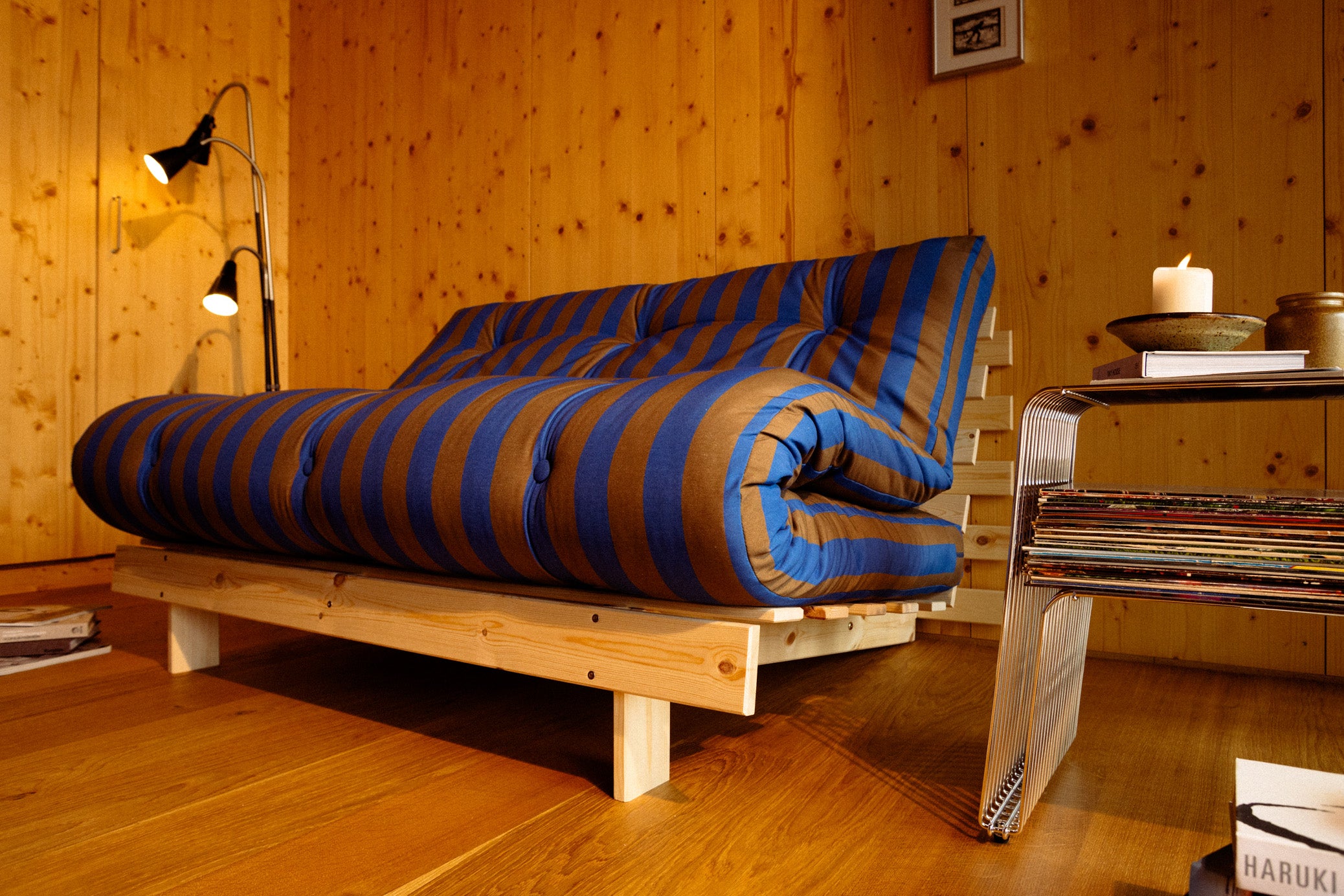 ROOTS RAW 160 X 200 W. ROOTS MATTRESS BROWN-BLUE