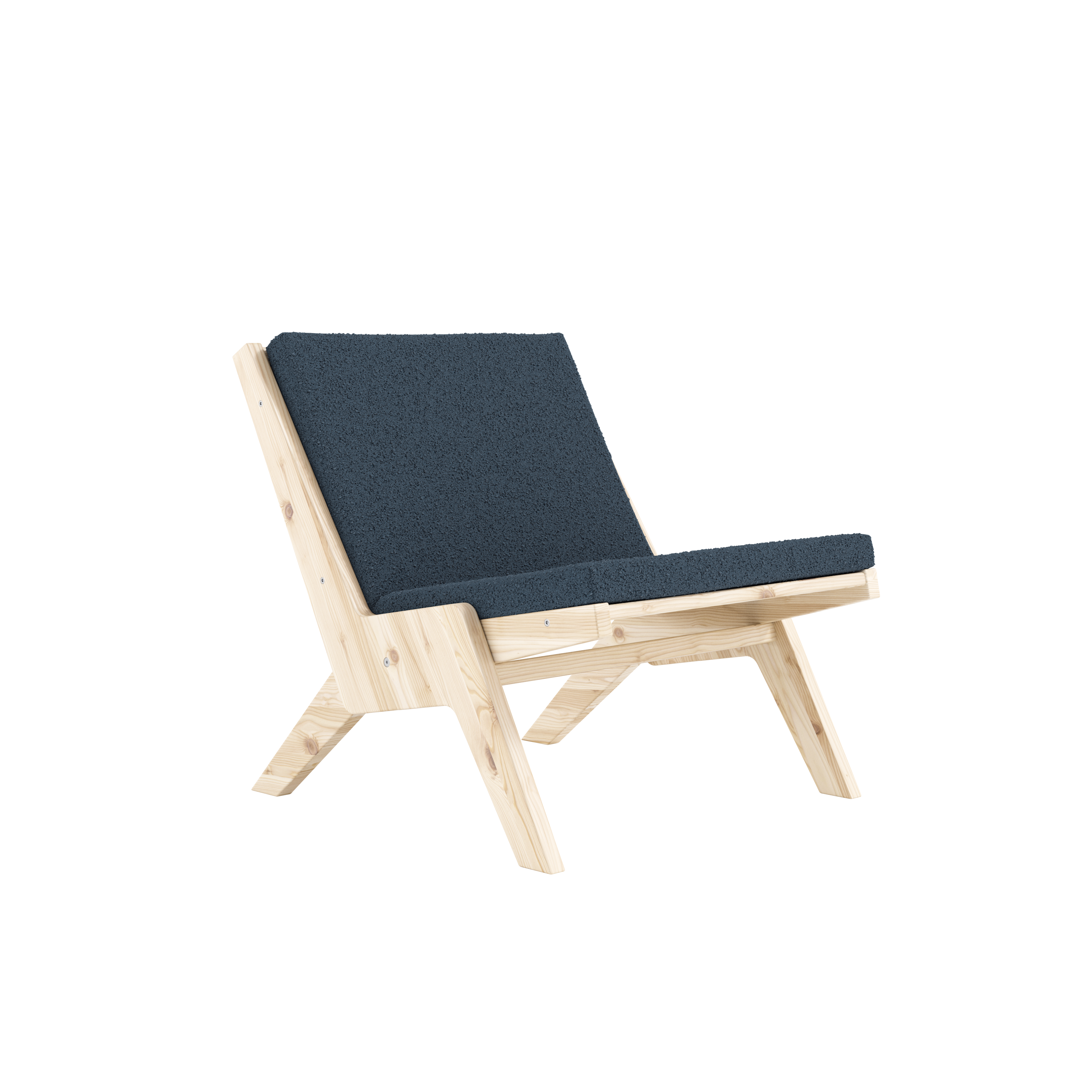 SWAY CHAISE LOUNGE BRUT AVEC MATELAS OXFORD BLEU