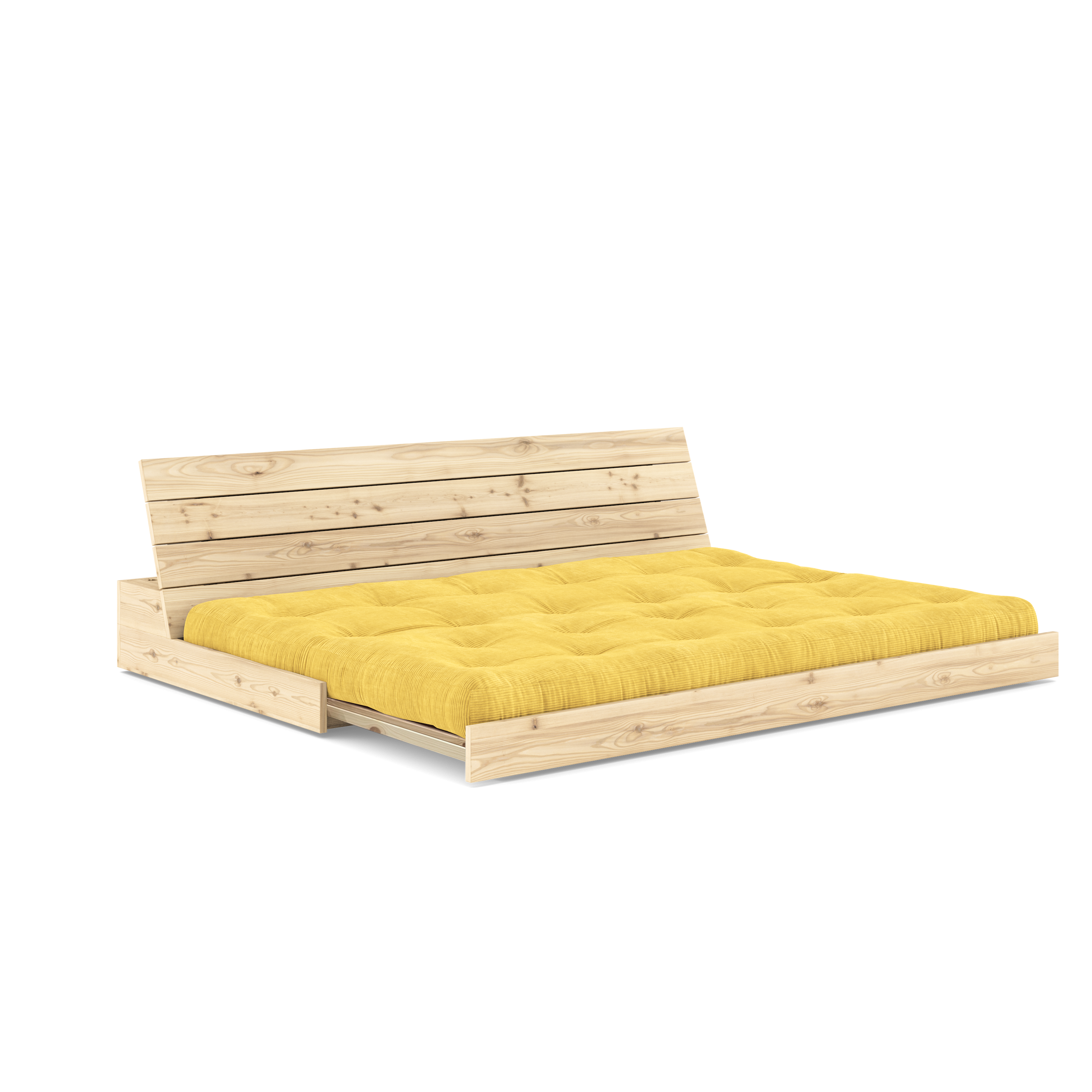 BASE TRANSPARENTE VERNIE AVEC MATELAS MIXTE 5 COUCHES MAT MIEL