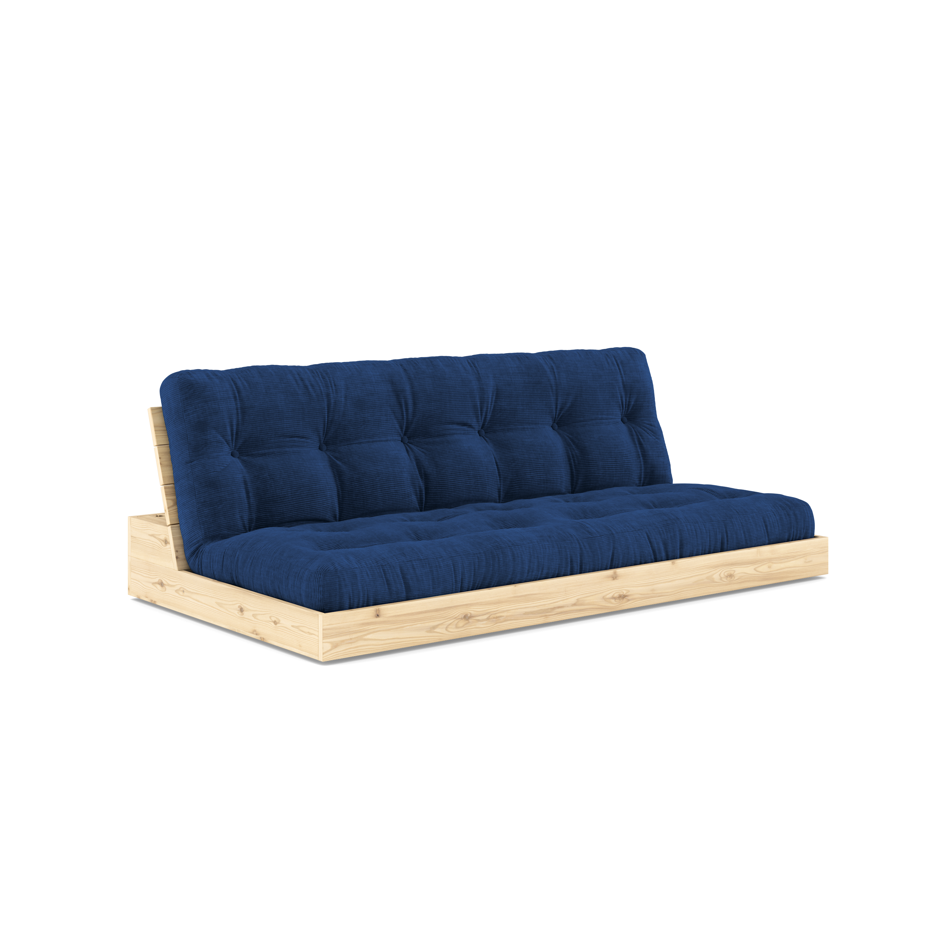 BASE CLEAR LACQUERED W. 5-LAYER MIXED MATTRESS ROYAL BLUE