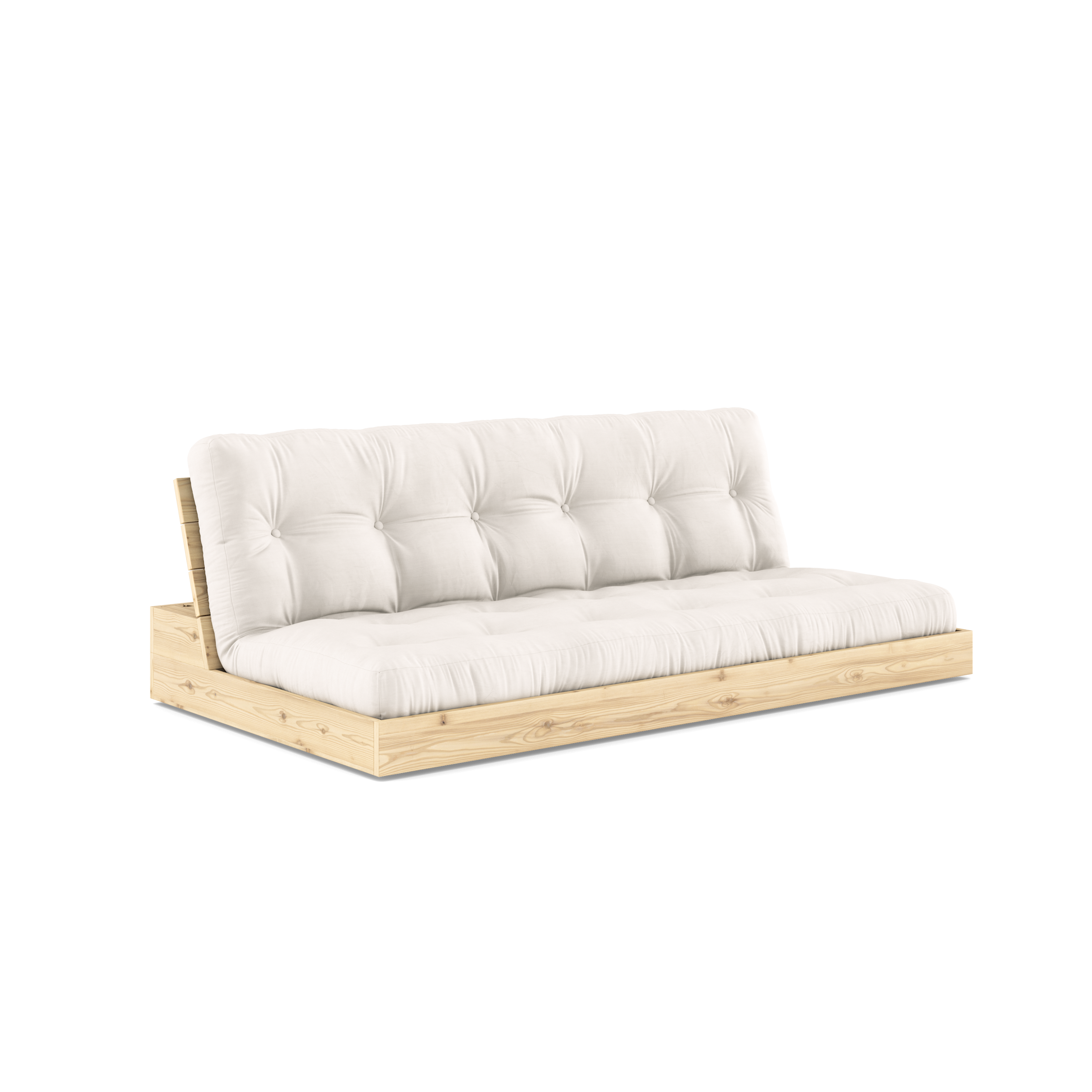 BASE CLAIR VERNISÉE AVEC MATELAS MÉLANGÉ 5 COUCHES MAT SATINÉ NATUREL