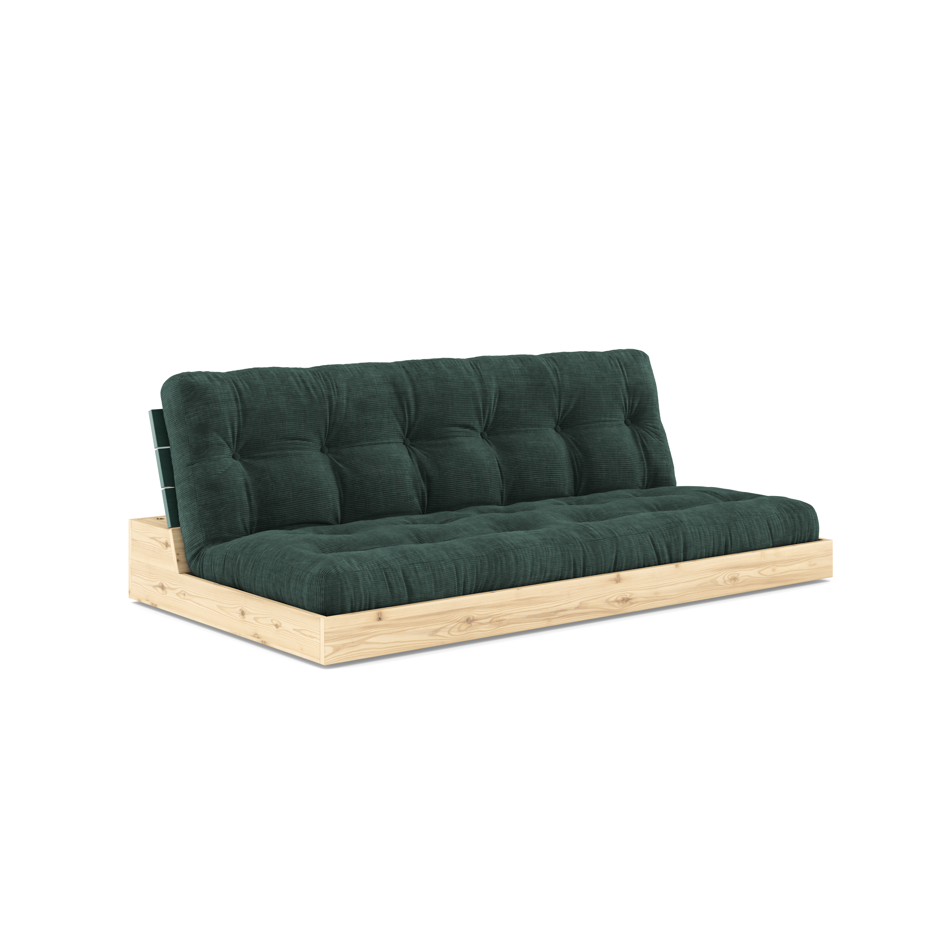 BASE LUSH GREEN LACQUERED W. 5-LAYER MIXED MATTRESS SEAWEED