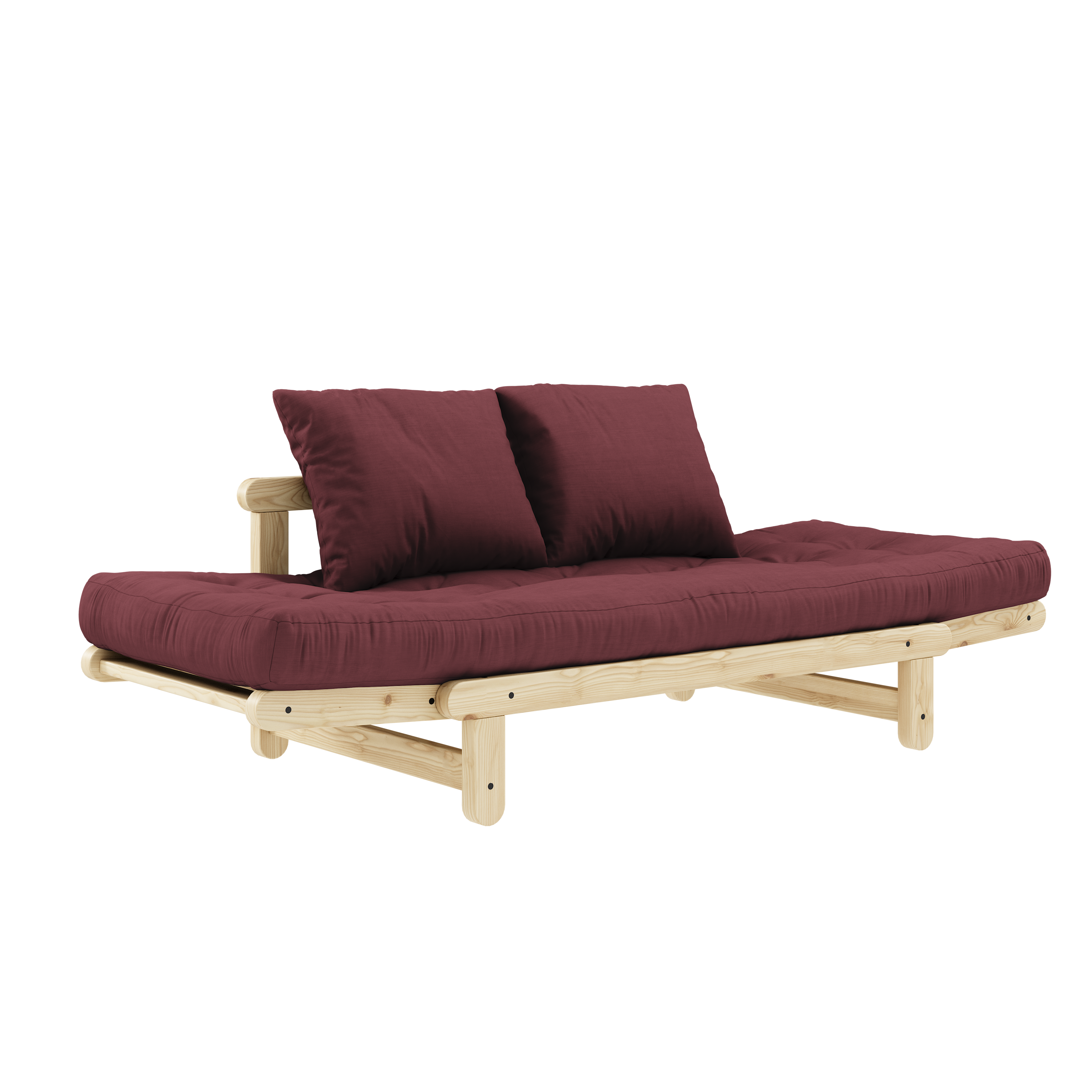 BEAT CLEAR LACQUERED W. BEAT MATTRESS SET BORDEAUX