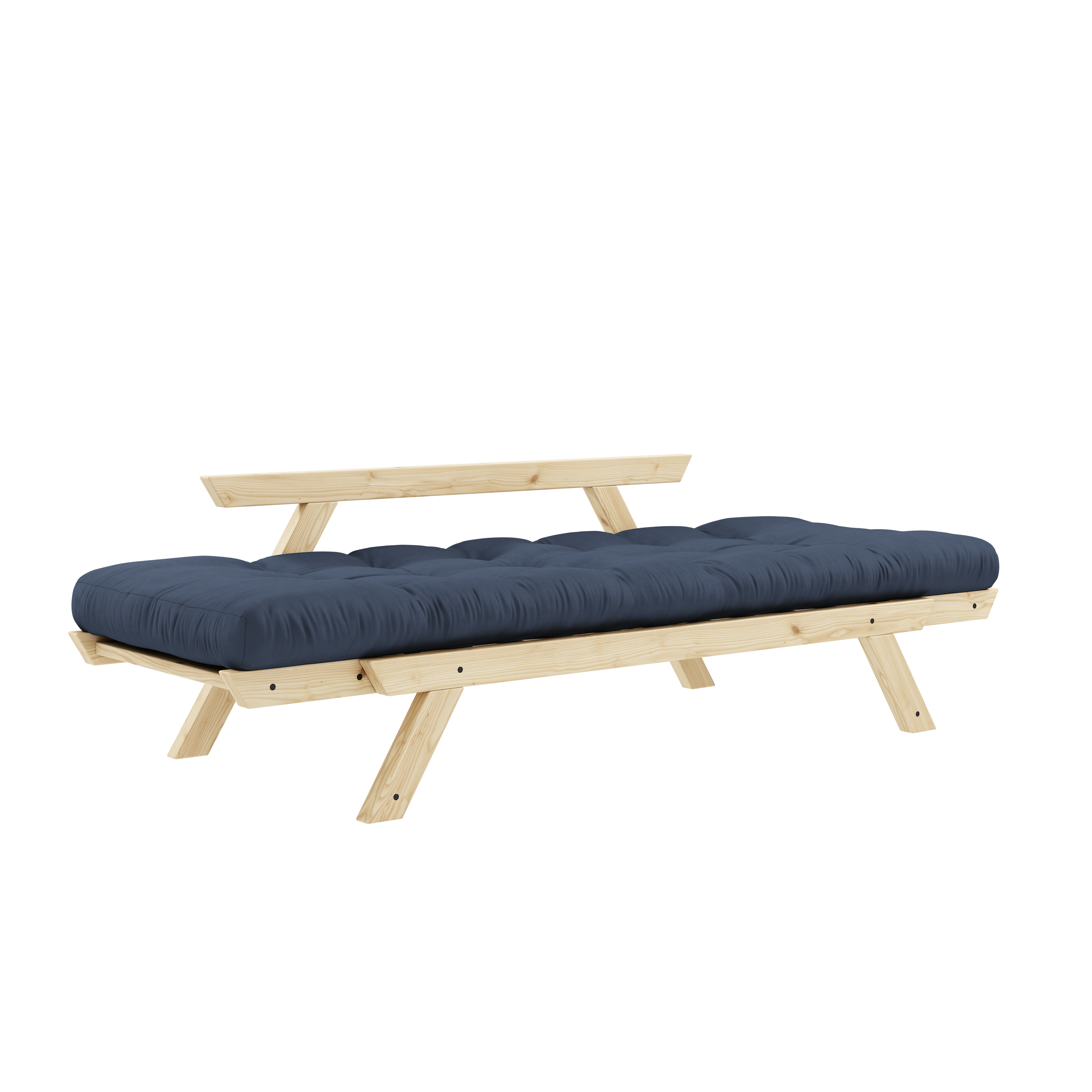 BEBOP CLEAR VERNISÉ AVEC MATELAS MIXTE 4 COUCHES MAT NAVY
