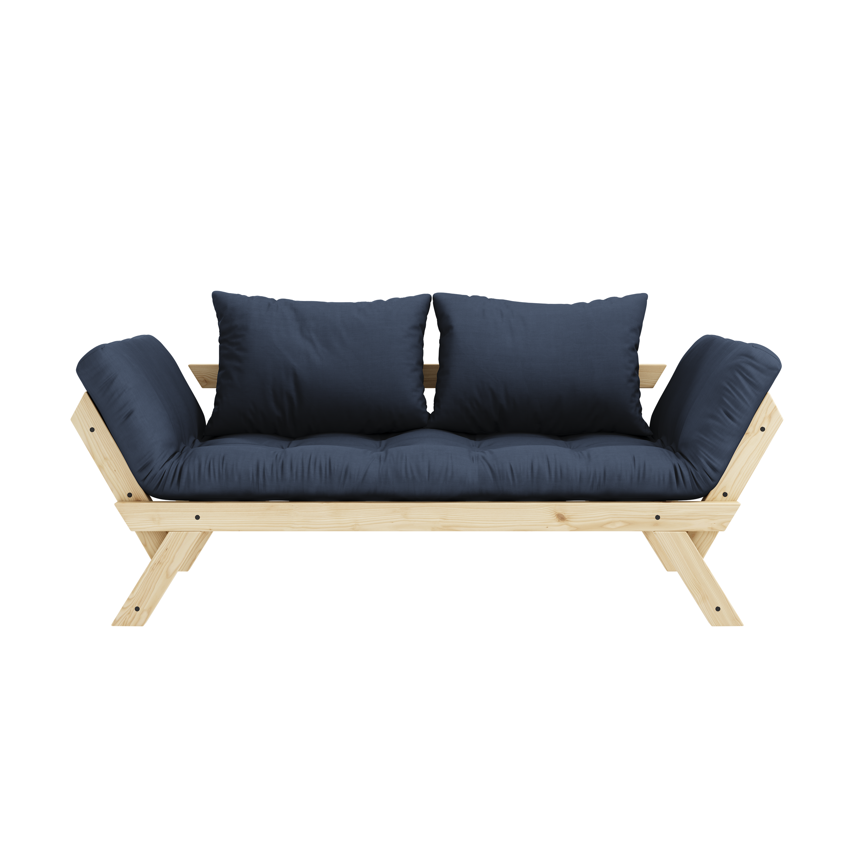 BEBOP CLEAR VERNISÉ AVEC MATELAS MIXTE 4 COUCHES MAT NAVY