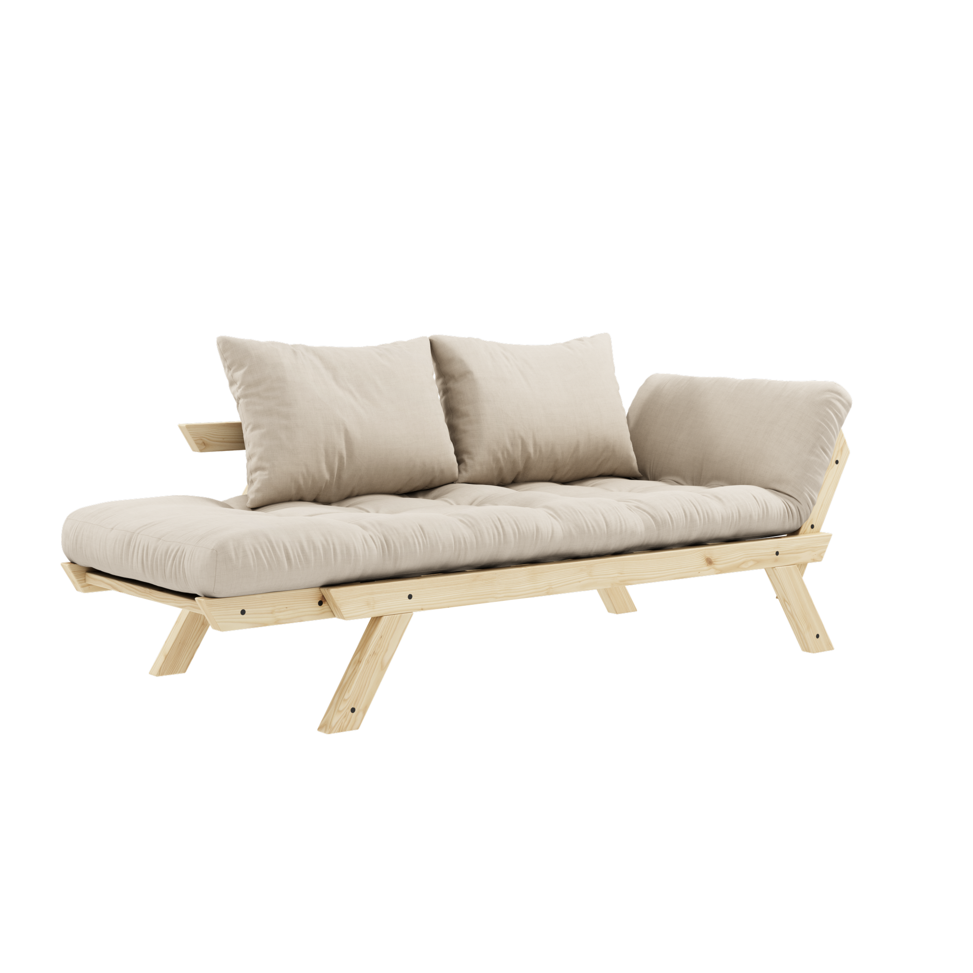 BEBOP CLEAR LAQUERED W. MATELAS MIXTE 4 COUCHES MAT BEIGE