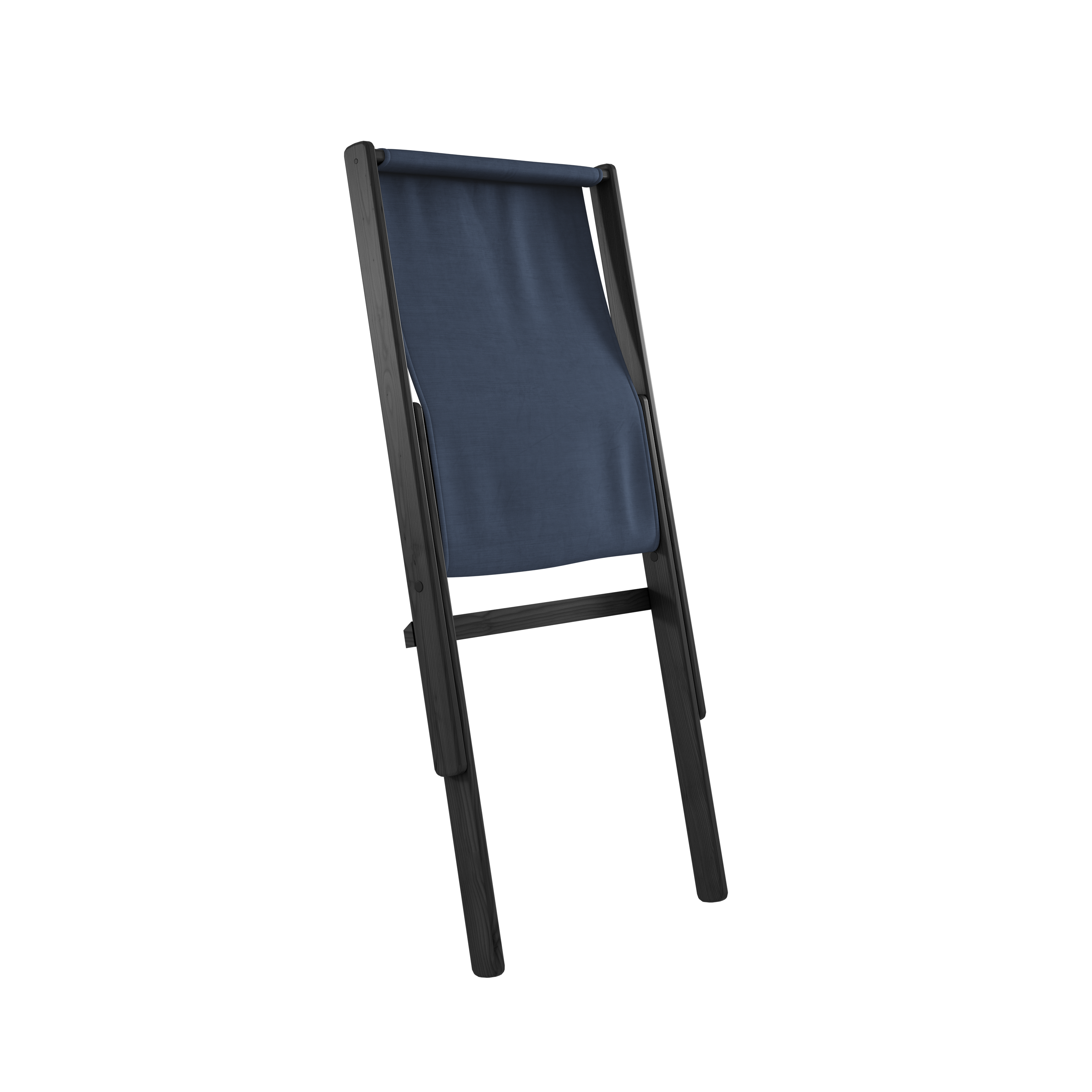 BOOGIE NOIR LAQUÉ HÊTRE AVEC MATELAS BOOGIE MAT MARINE
