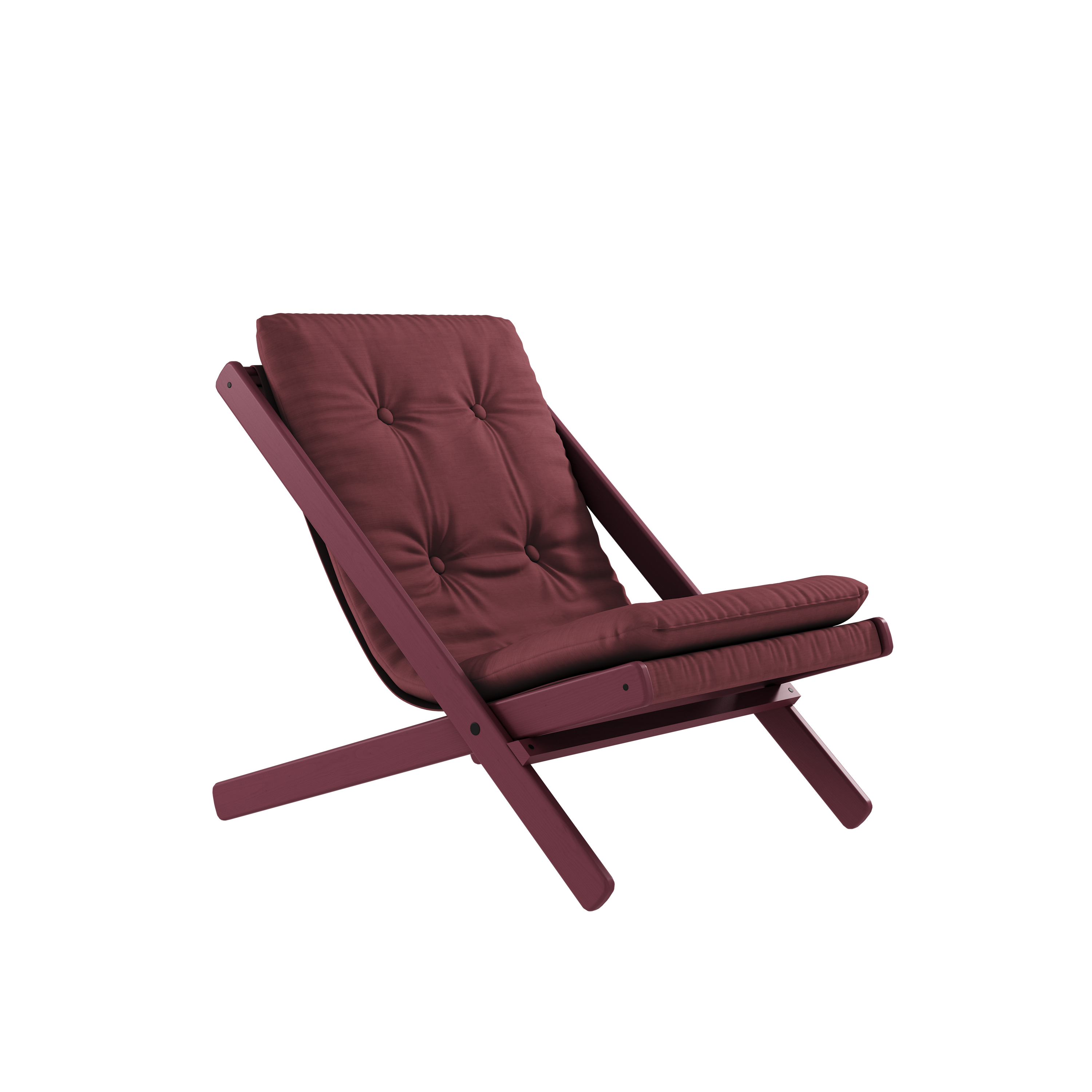 BOOGIE SIESTA ROUGE HÊTRE LAQUÉ AVEC MATELAS BOOGIE BORDEAUX