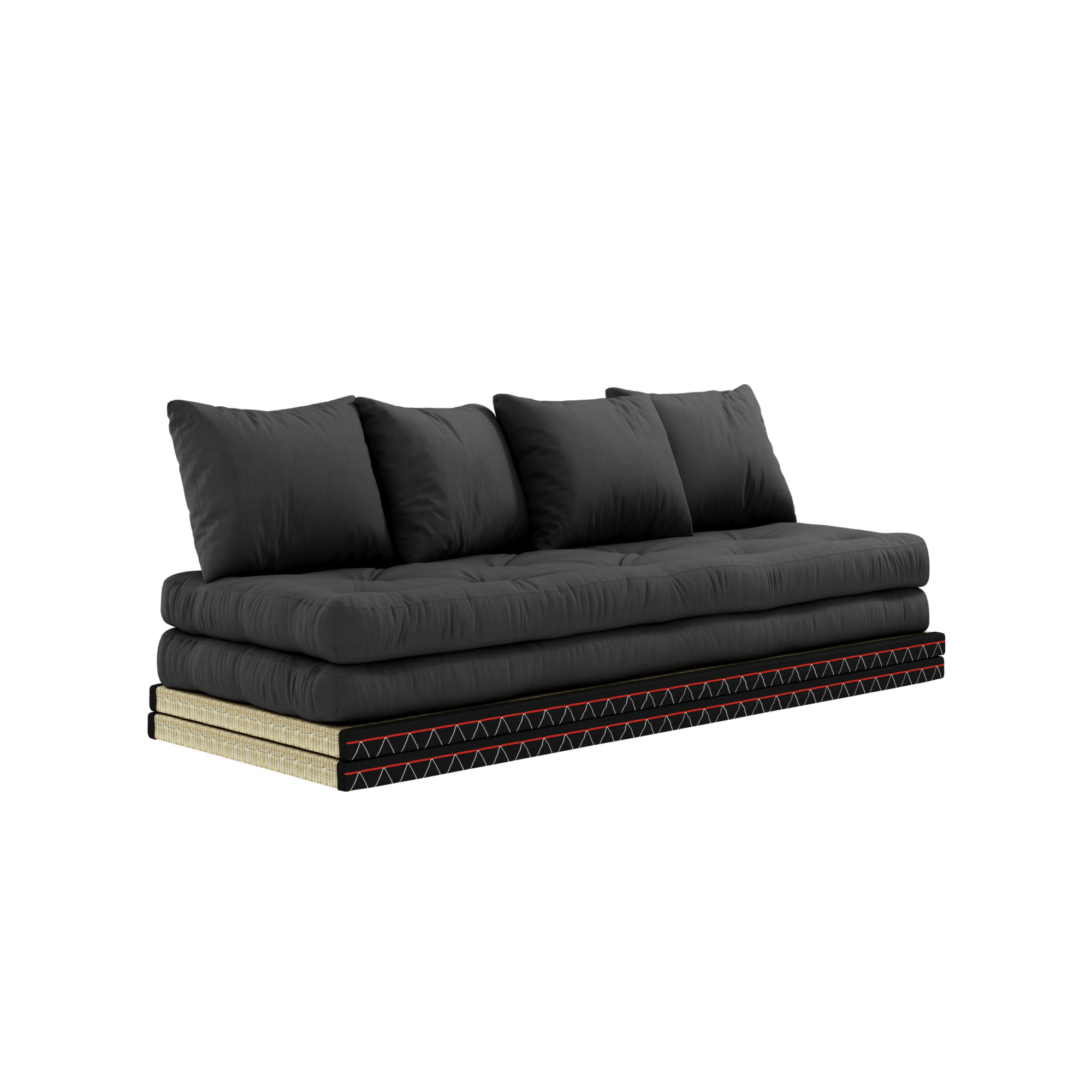 CHICO DARK GREY W. 2 TATAMI 80 X 200 W. 2 CHICO MATTRESS SET DARK GREY