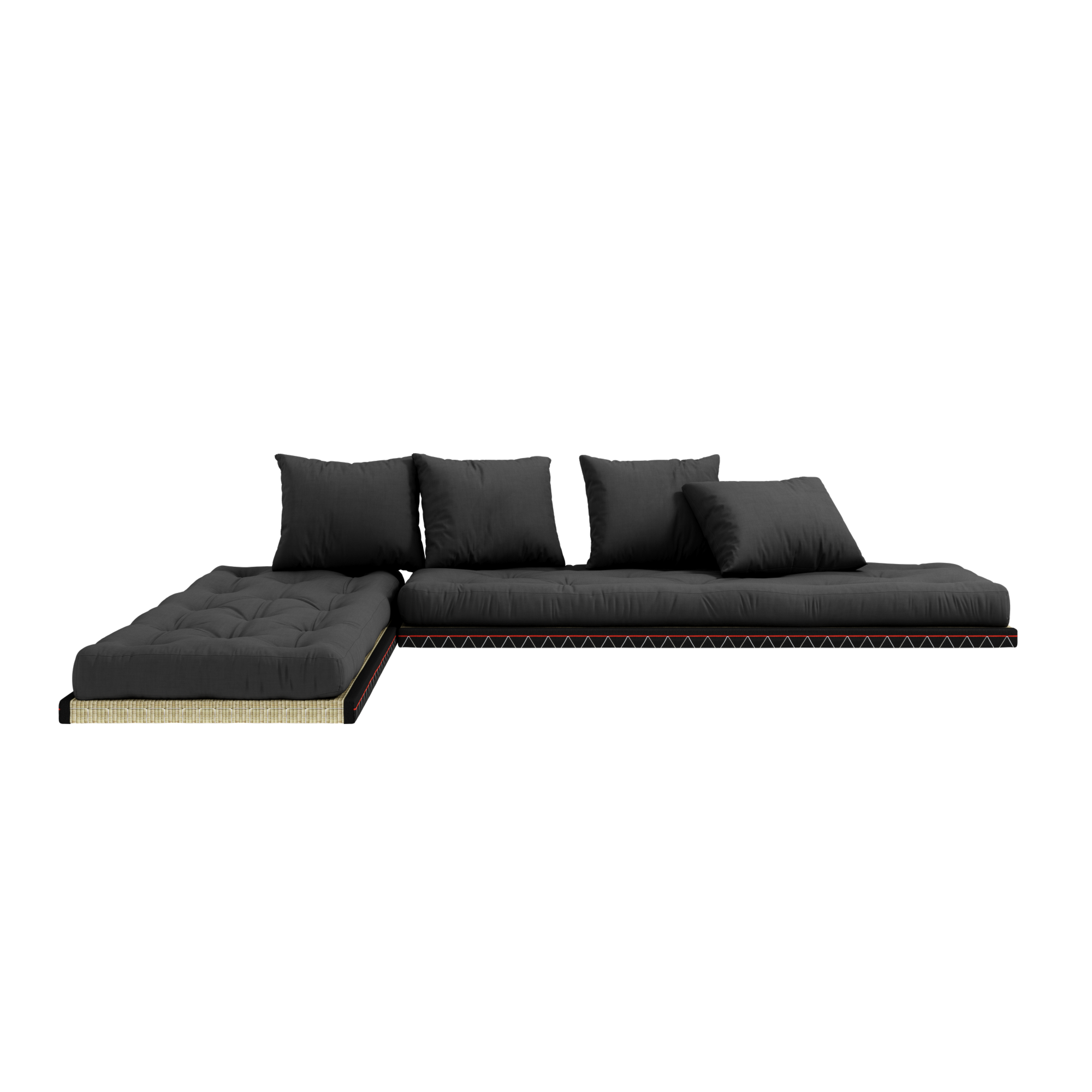 CHICO DARK GREY W. 2 TATAMI 80 X 200 W. 2 CHICO MATTRESS SET DARK GREY