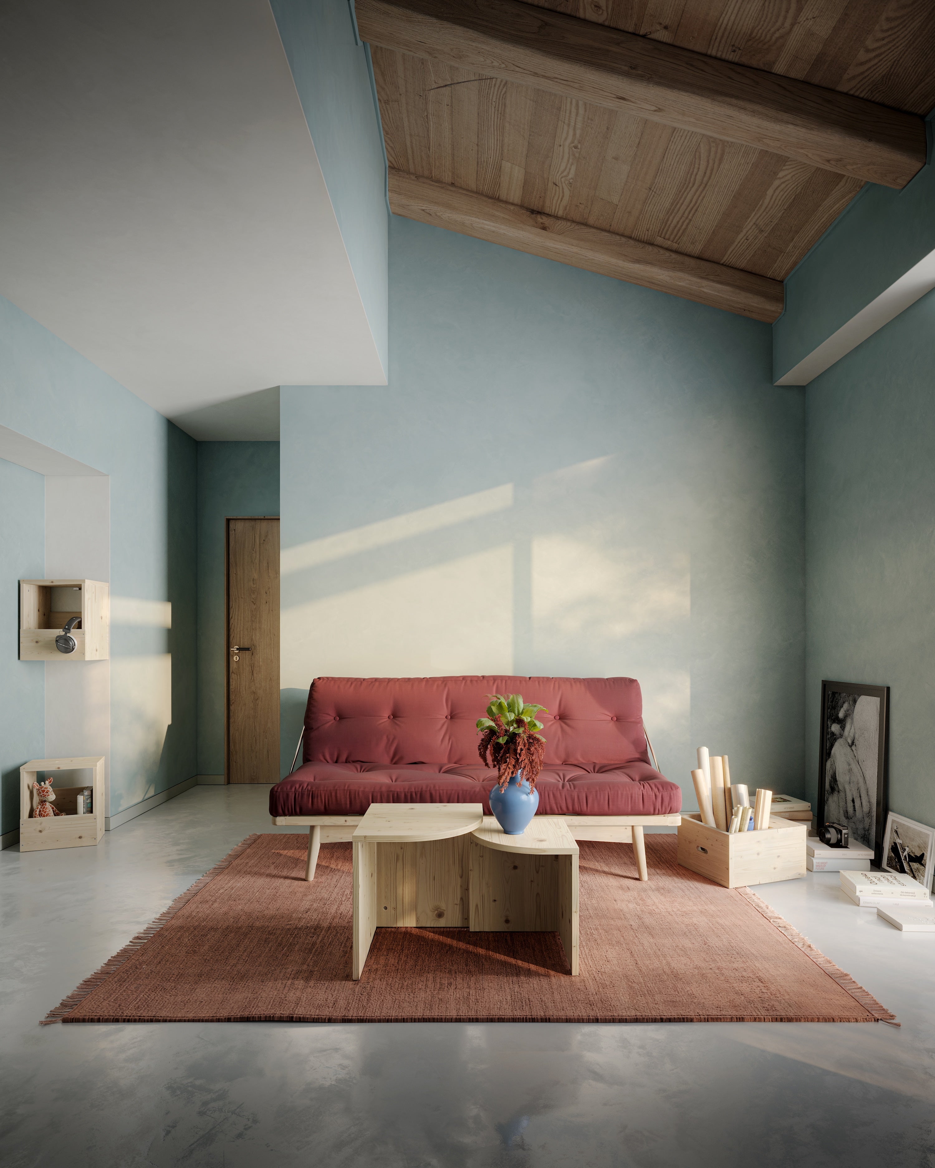 COMBINE SIDE TABLES SET CLEAR LACQUERED