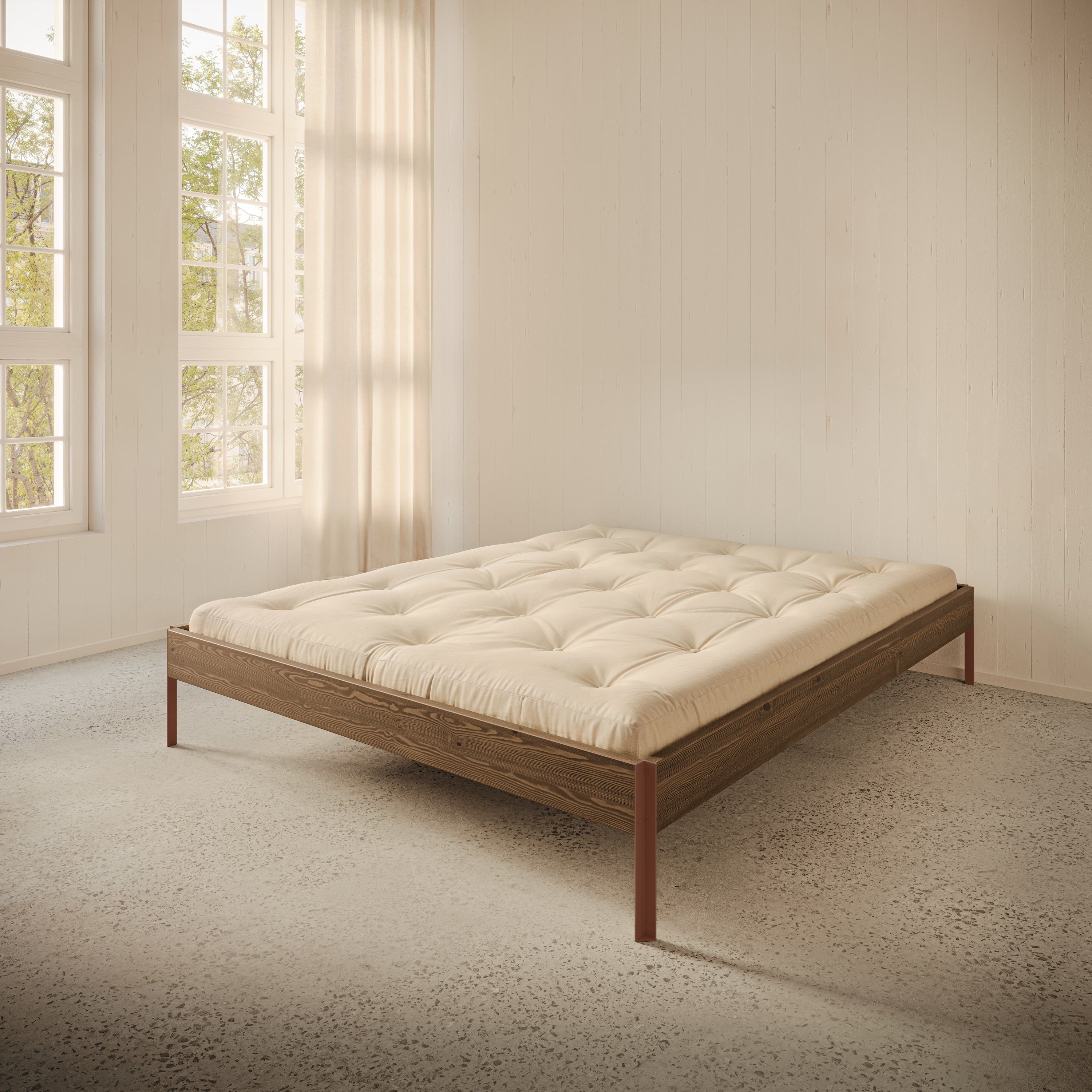 CORE BED CAROB BROWN TERRA RED 160X200