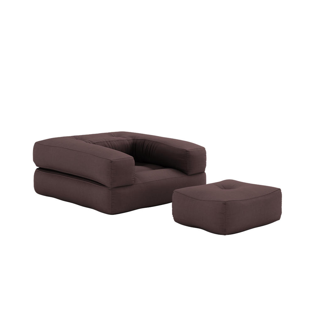 FAUTEUIL CUBE MARRON