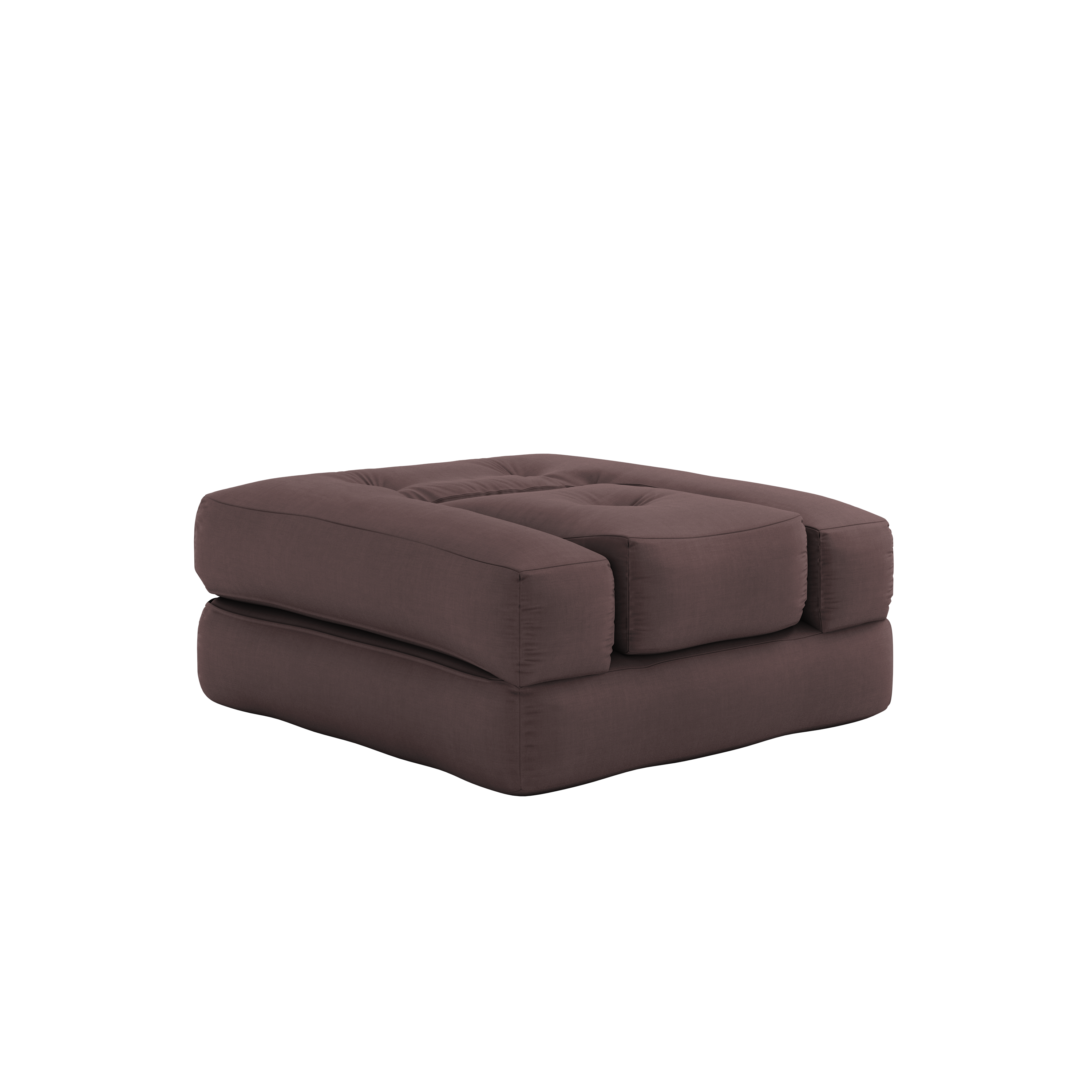 FAUTEUIL CUBE MARRON