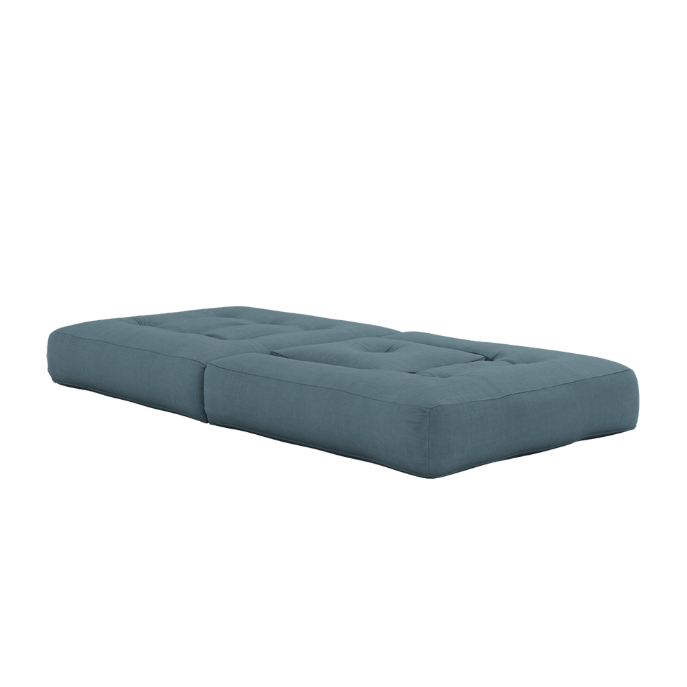 FAUTEUIL CUBE BLEU PETROLE