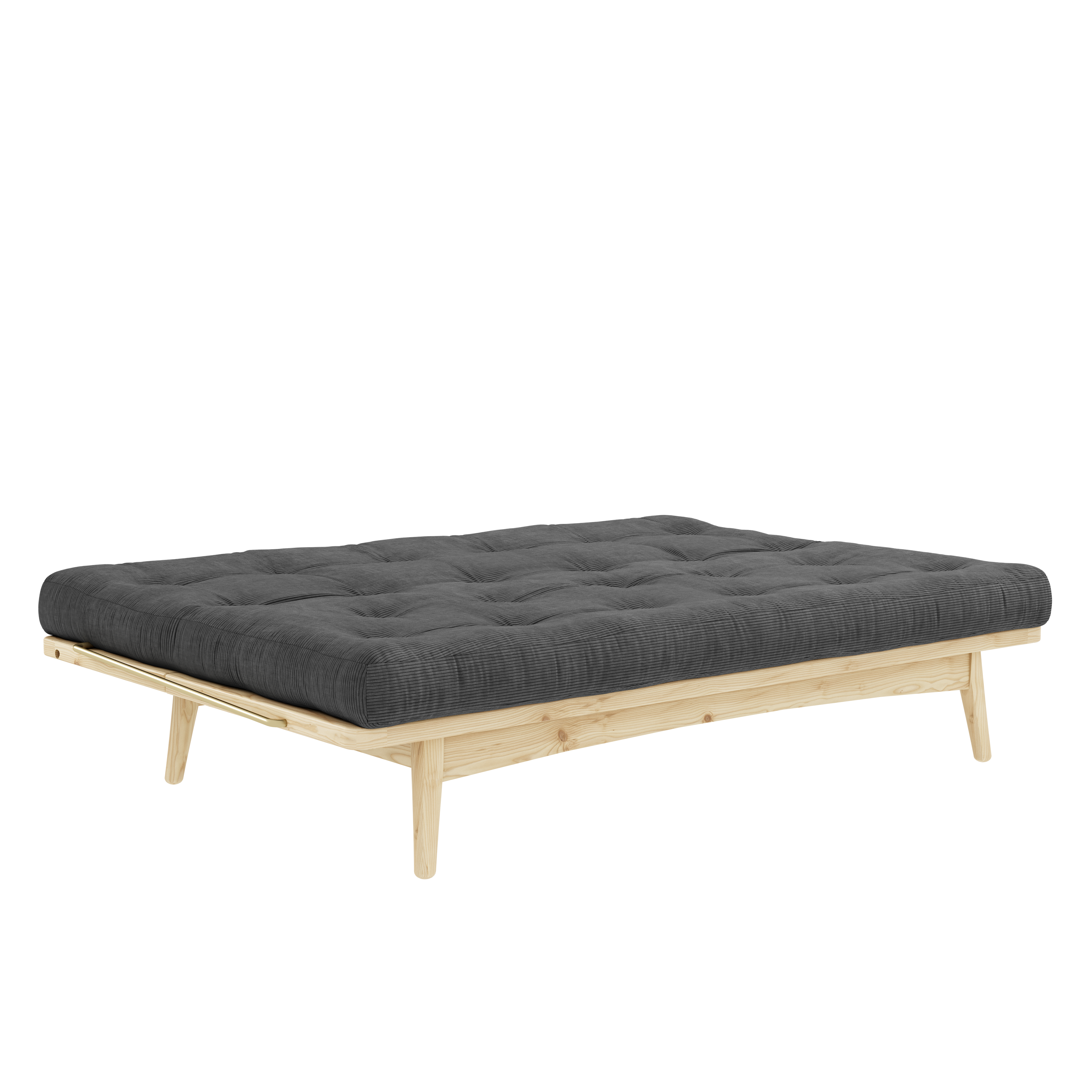 FOLK TRANSPARENT VERNISÉ AVEC 5 COUCHES MATELAS MIXTE CHARBON