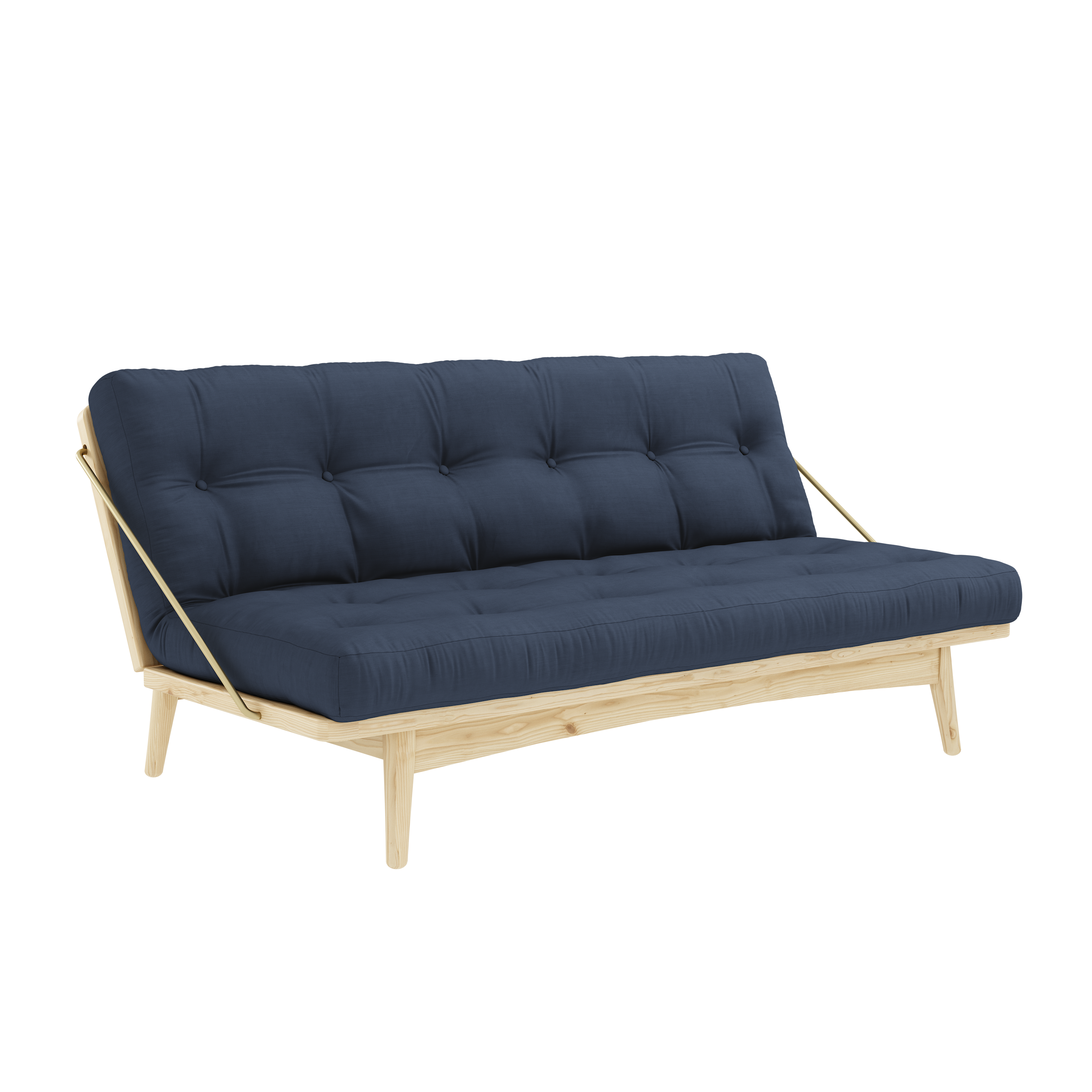 FOLK CLEAR LACQUERED W. 5-LAYER MIXED MATTRESS NAVY