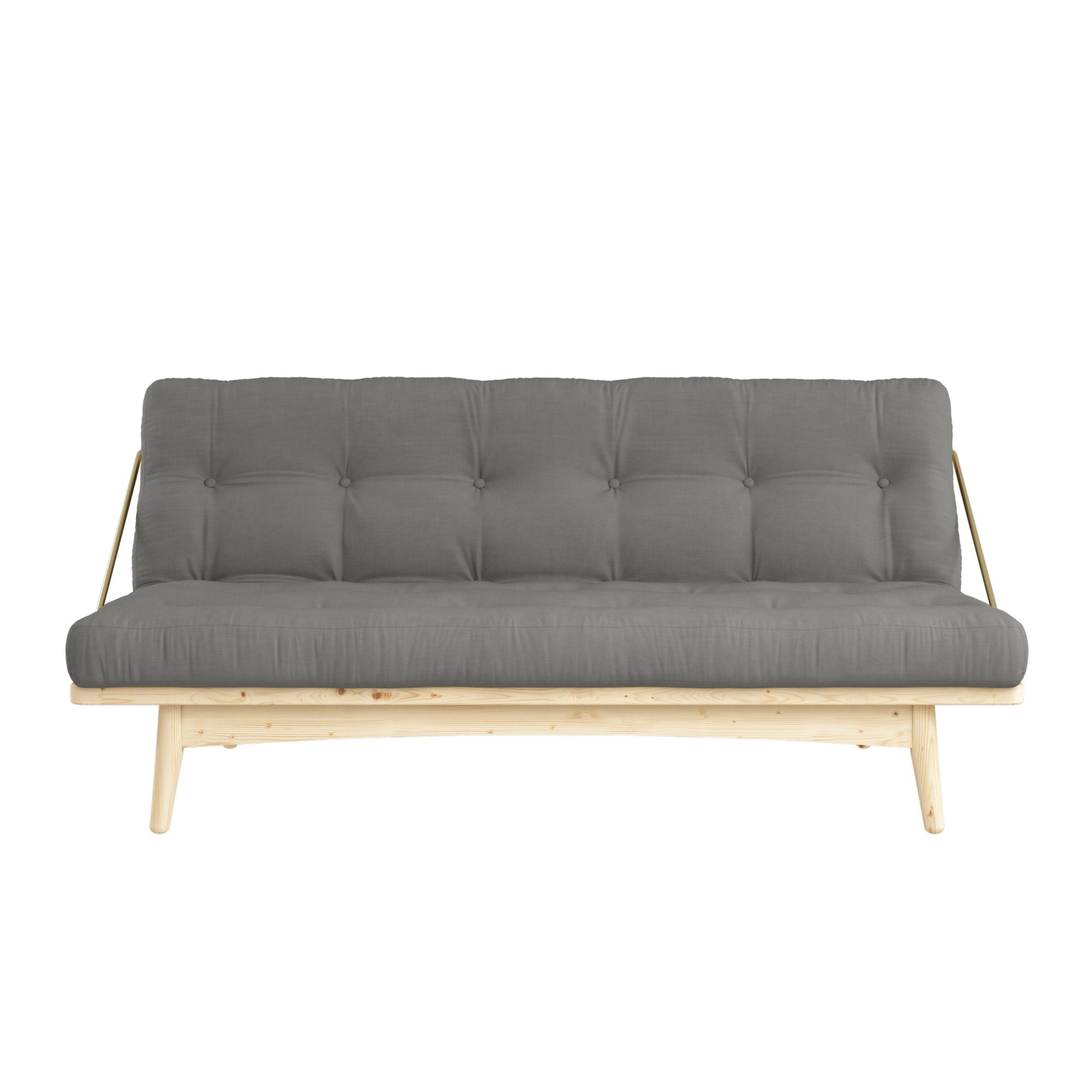 FOLK CLEAR LACQUERED W. 5-LAYER MIXED MATTRESS GREY
