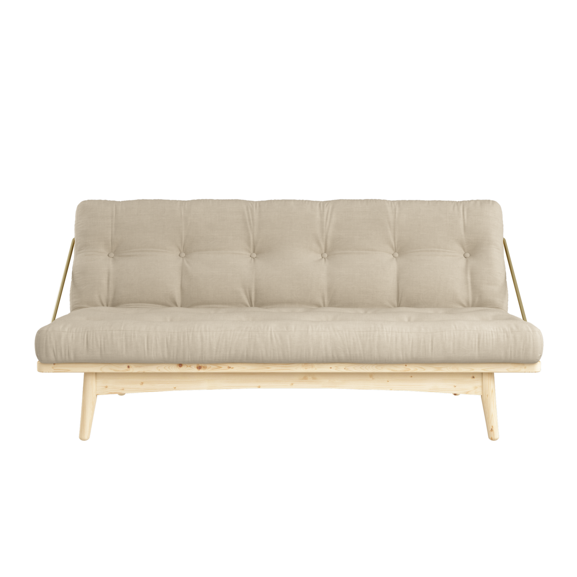 FOLK CLEAR LACQUERED W. 5-LAYER MIXED MATTRESS BEIGE
