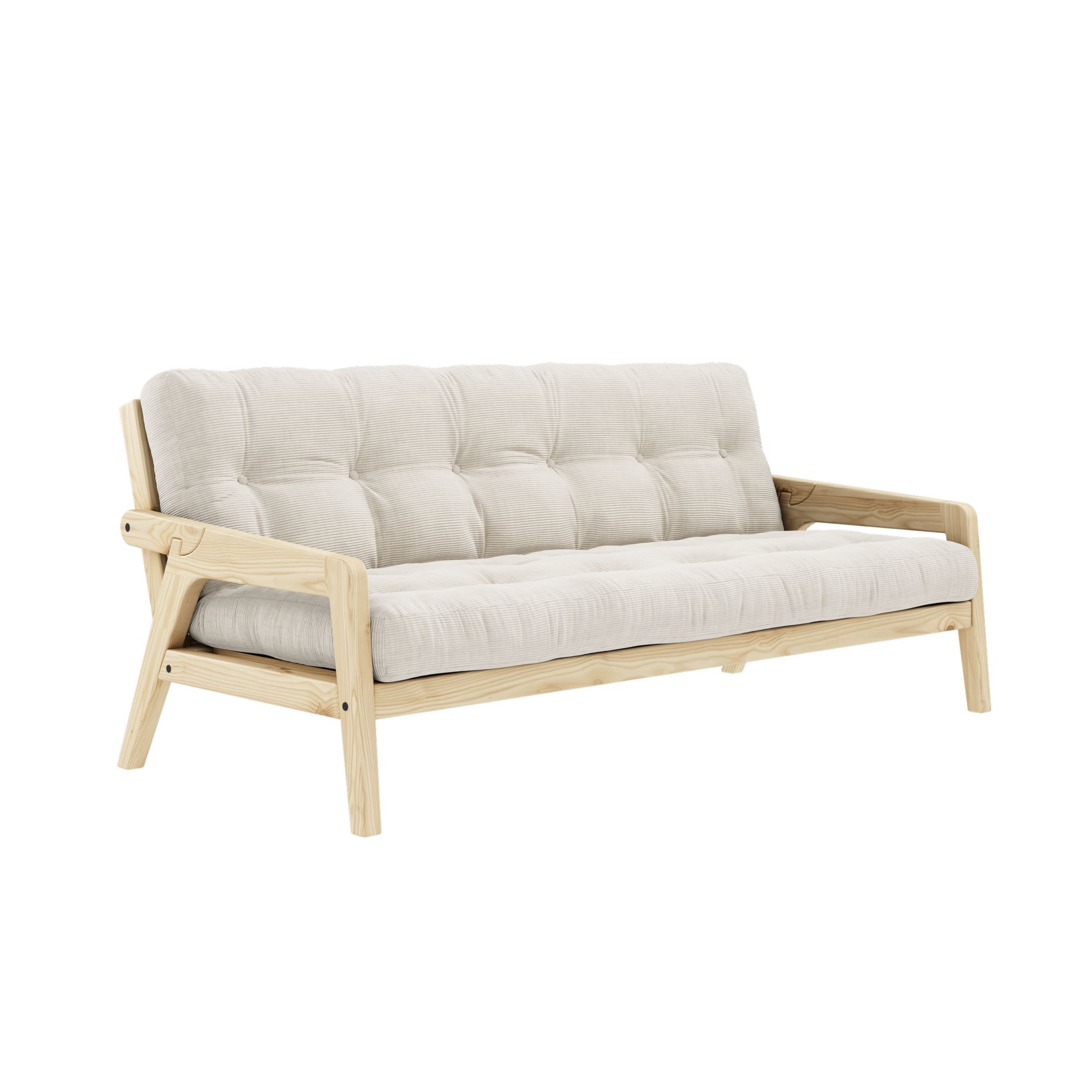 GRAB CLEAR LACQUERED W. 5-LAYER MIXED MATTRESS IVORY