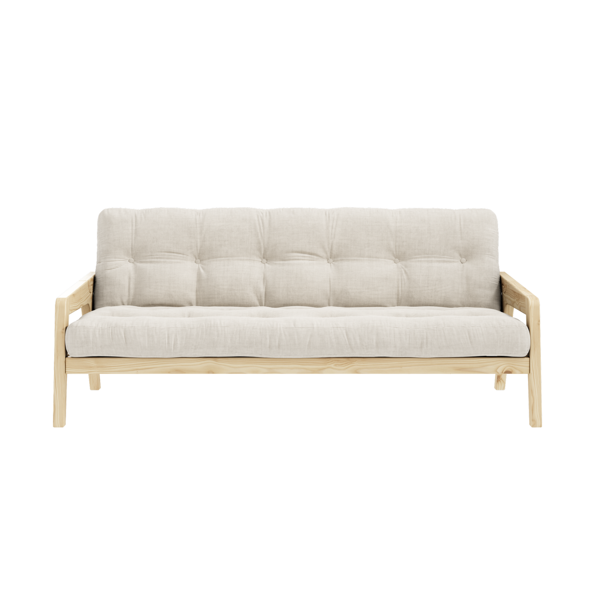 GRAB CLEAR LACQUERED W. 5-LAYER MIXED MATTRESS IVORY