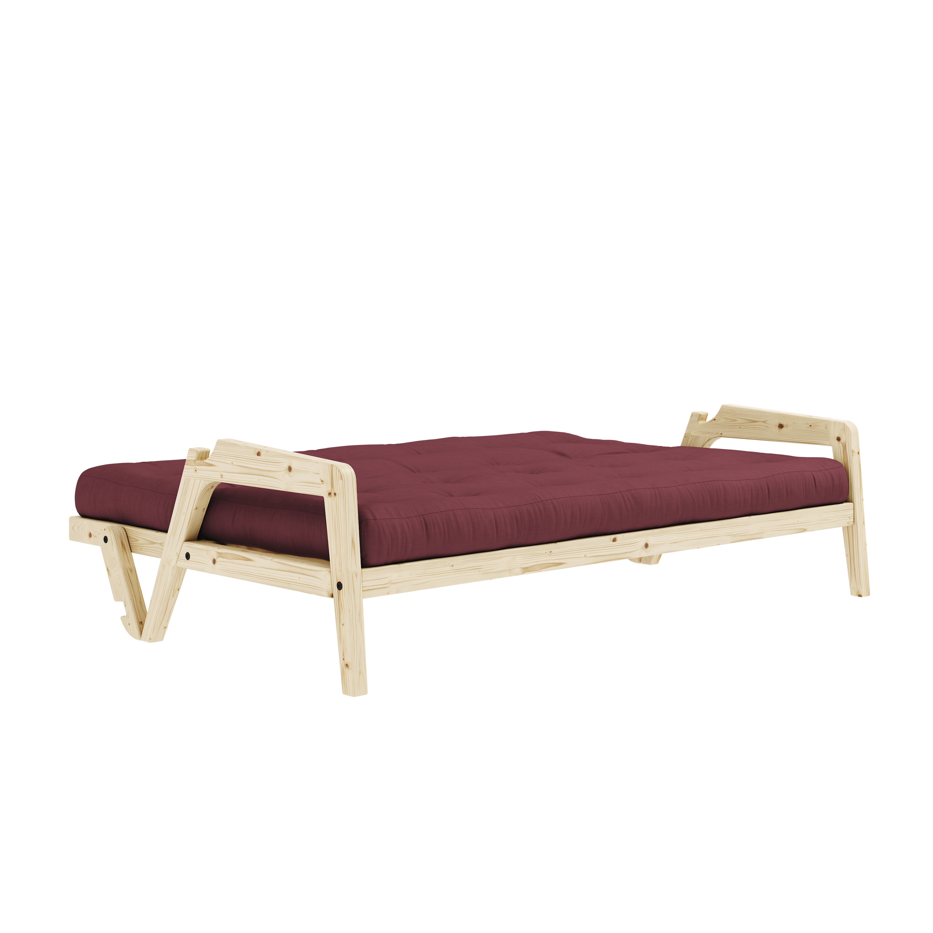 GRAB CLEAR LACQUERED W. 5-LAYER MIXED MATTRESS BORDEAUX