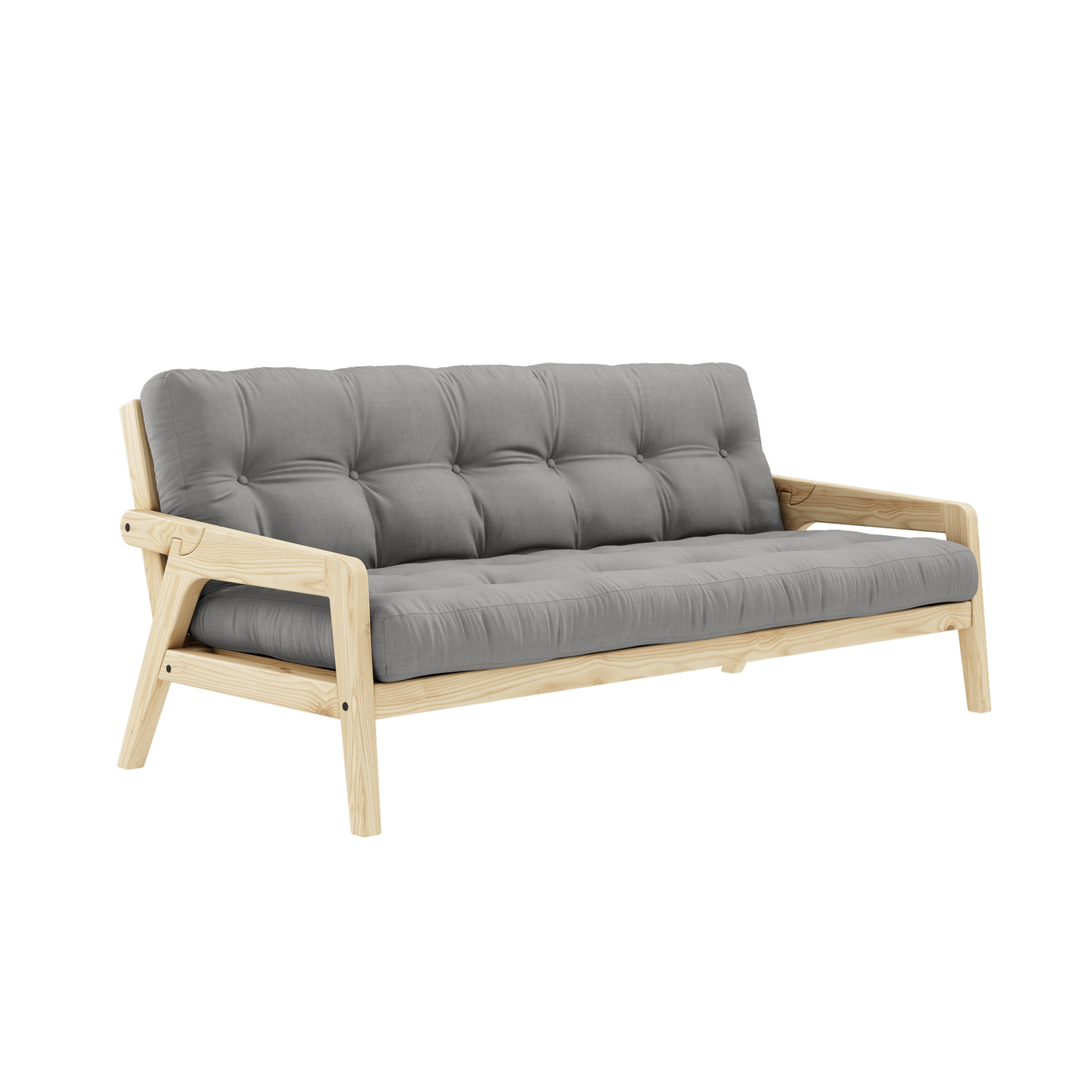 GRAB CLEAR LACQUERED W. 5-LAYER MIXED MATTRESS GREY