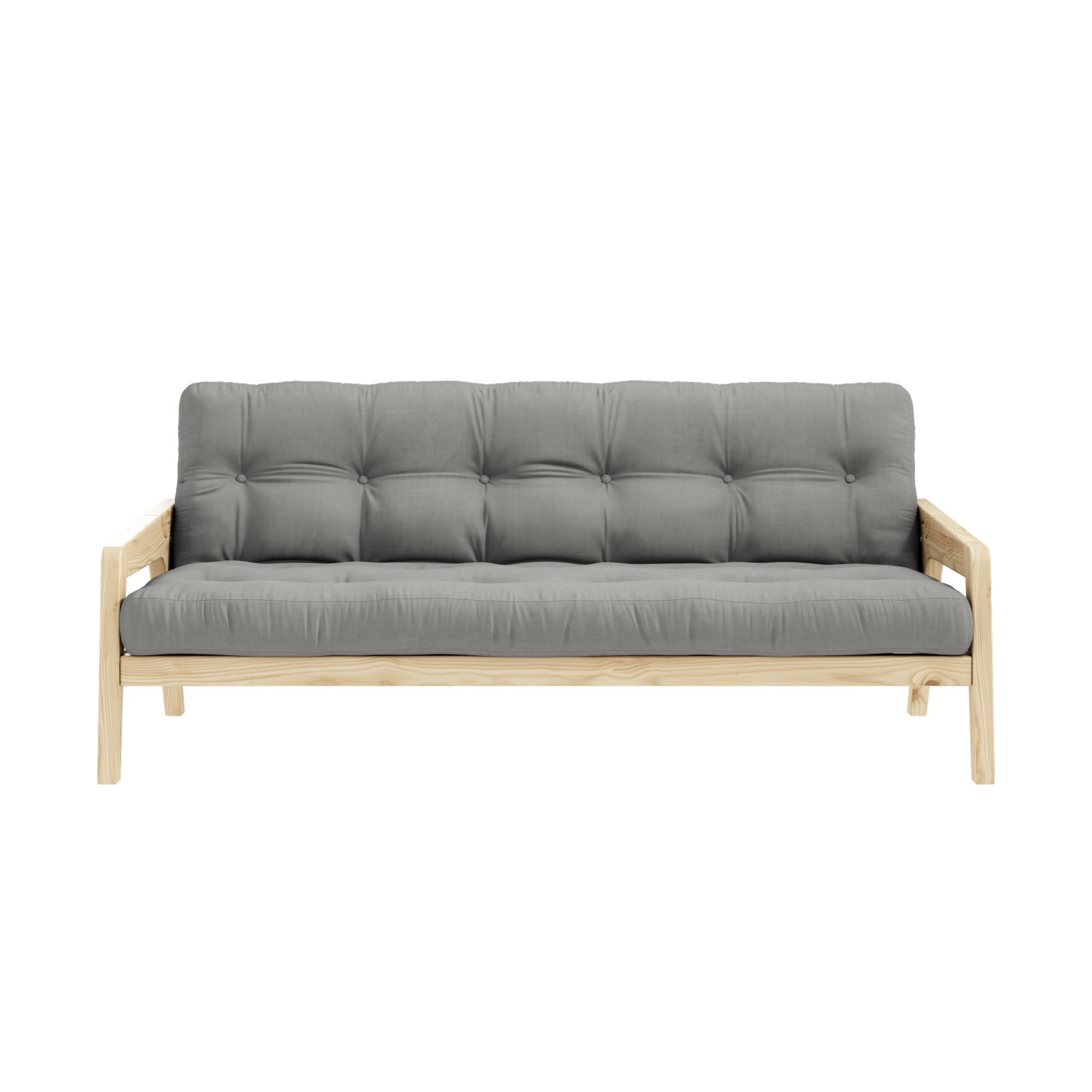 GRAB CLEAR LACQUERED W. 5-LAYER MIXED MATTRESS GREY