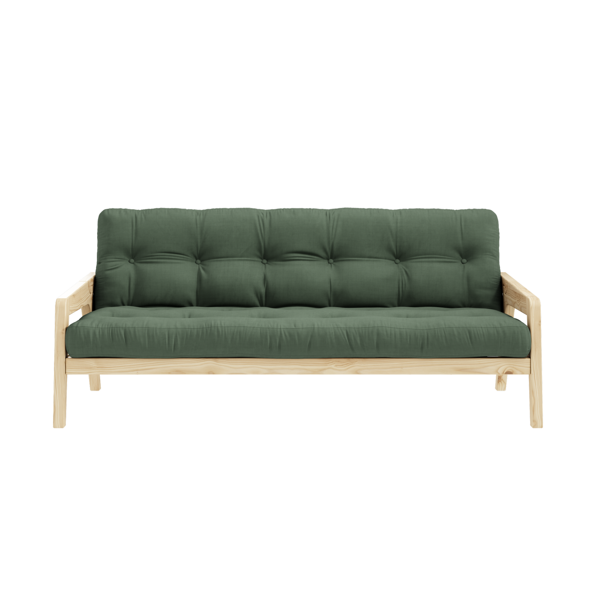 GRAB CLEAR LACQUERED W. 5-LAYER MIXED MATTRESS OLIVE GREEN