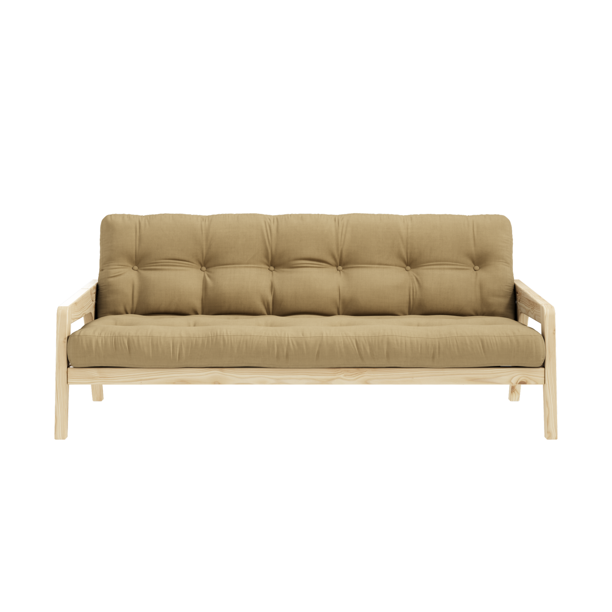 GRAB CLEAR LACQUERED W. 5-LAYER MIXED MATTRESS WHEAT BEIGE