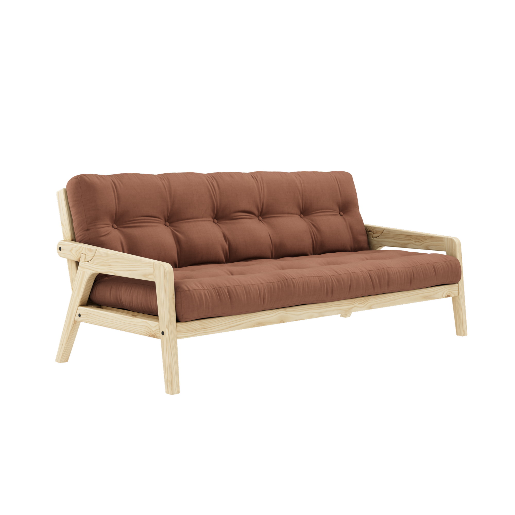 GRAB CLEAR LACQUERED W. 5-LAYER MIXED MATTRESS CLAY BROWN