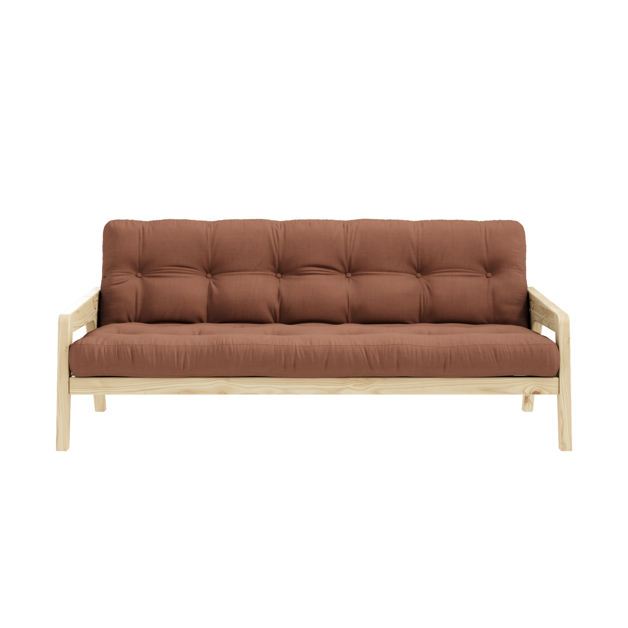 GRAB CLEAR LACQUERED W. 5-LAYER MIXED MATTRESS CLAY BROWN