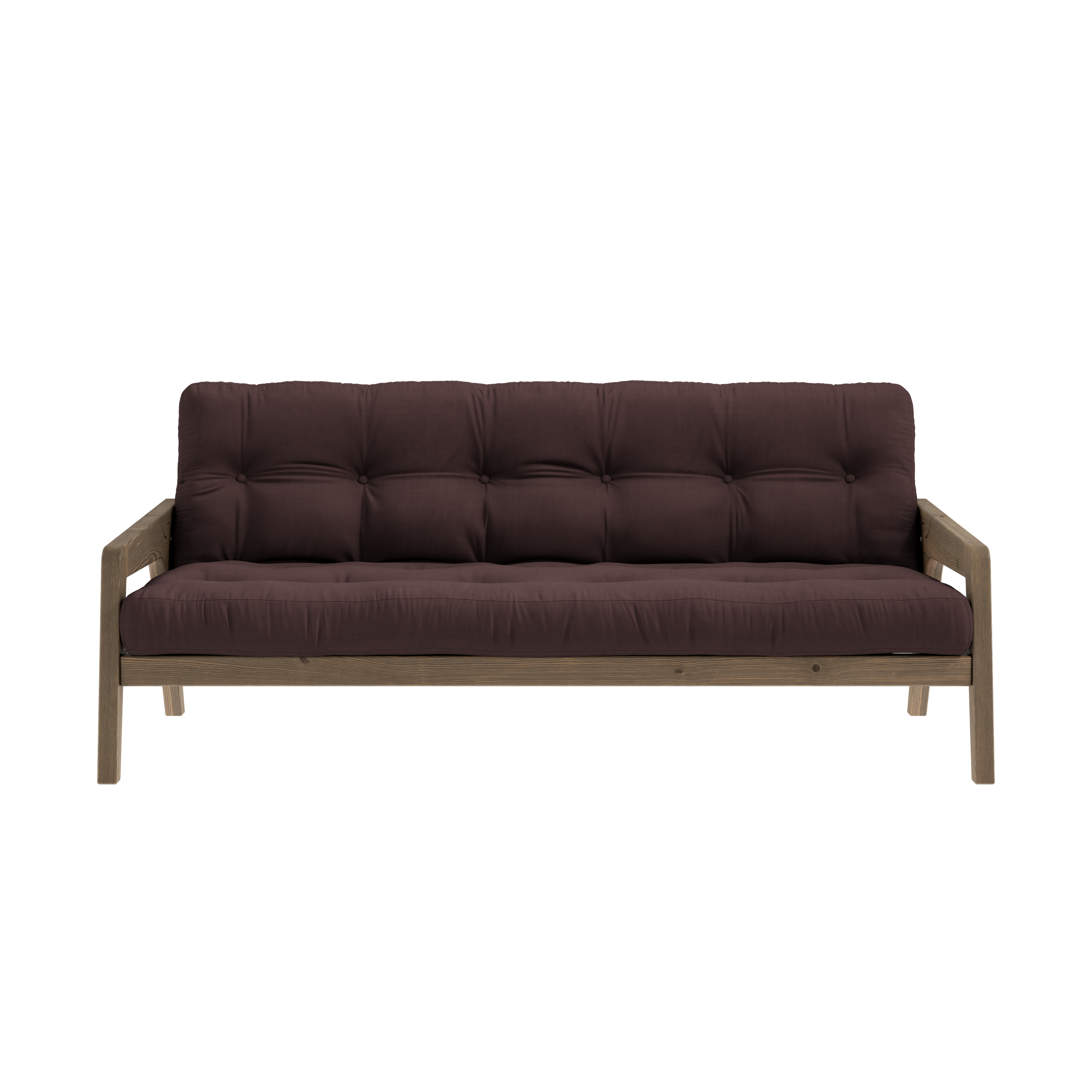 GRAB CAROB BROWN LAQUÉ AVEC MATELAS MIXTE 5 COUCHES MARRON