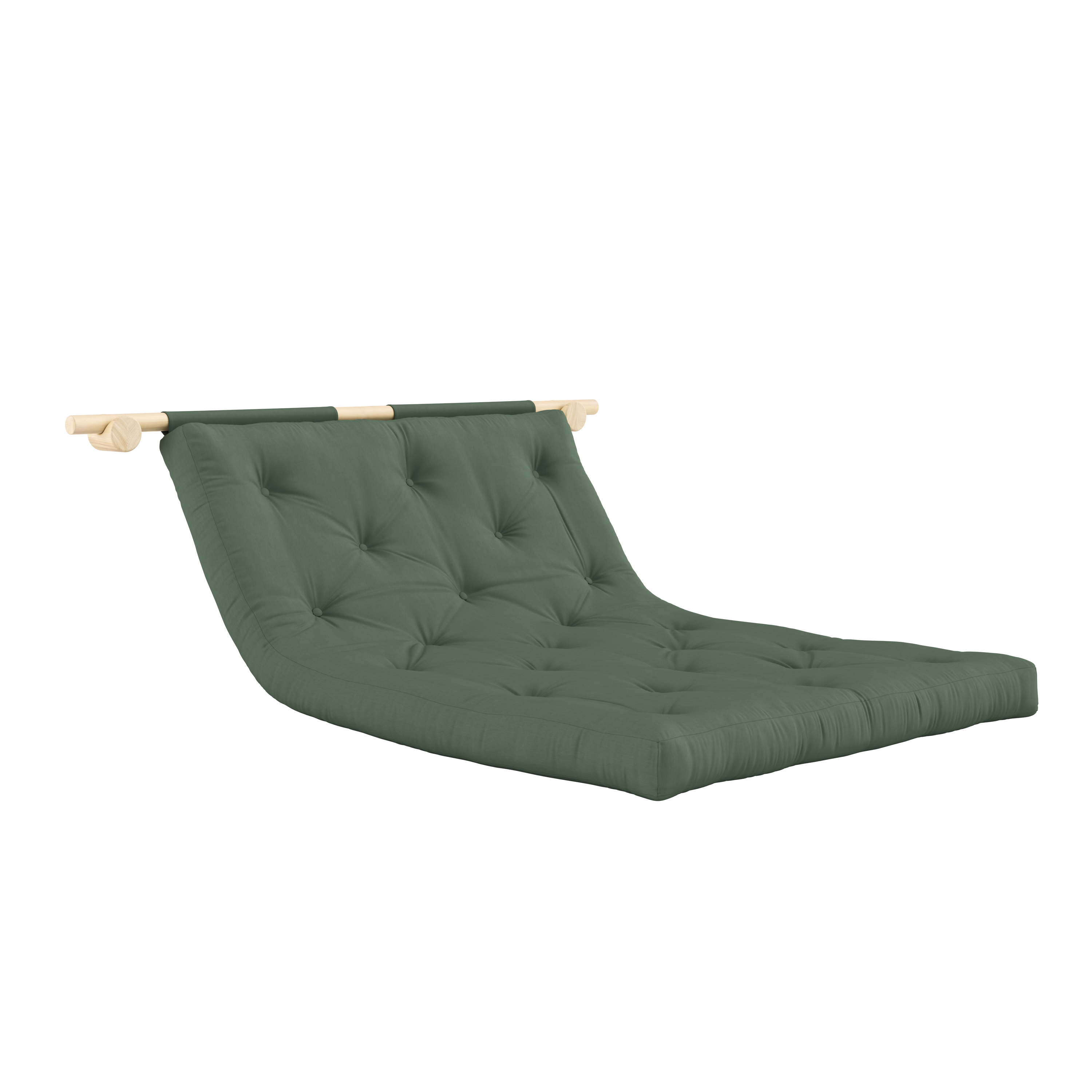 MATELAS HOOKED RAW 135 x 200 AVEC W. BRAVO VERT OLIVE