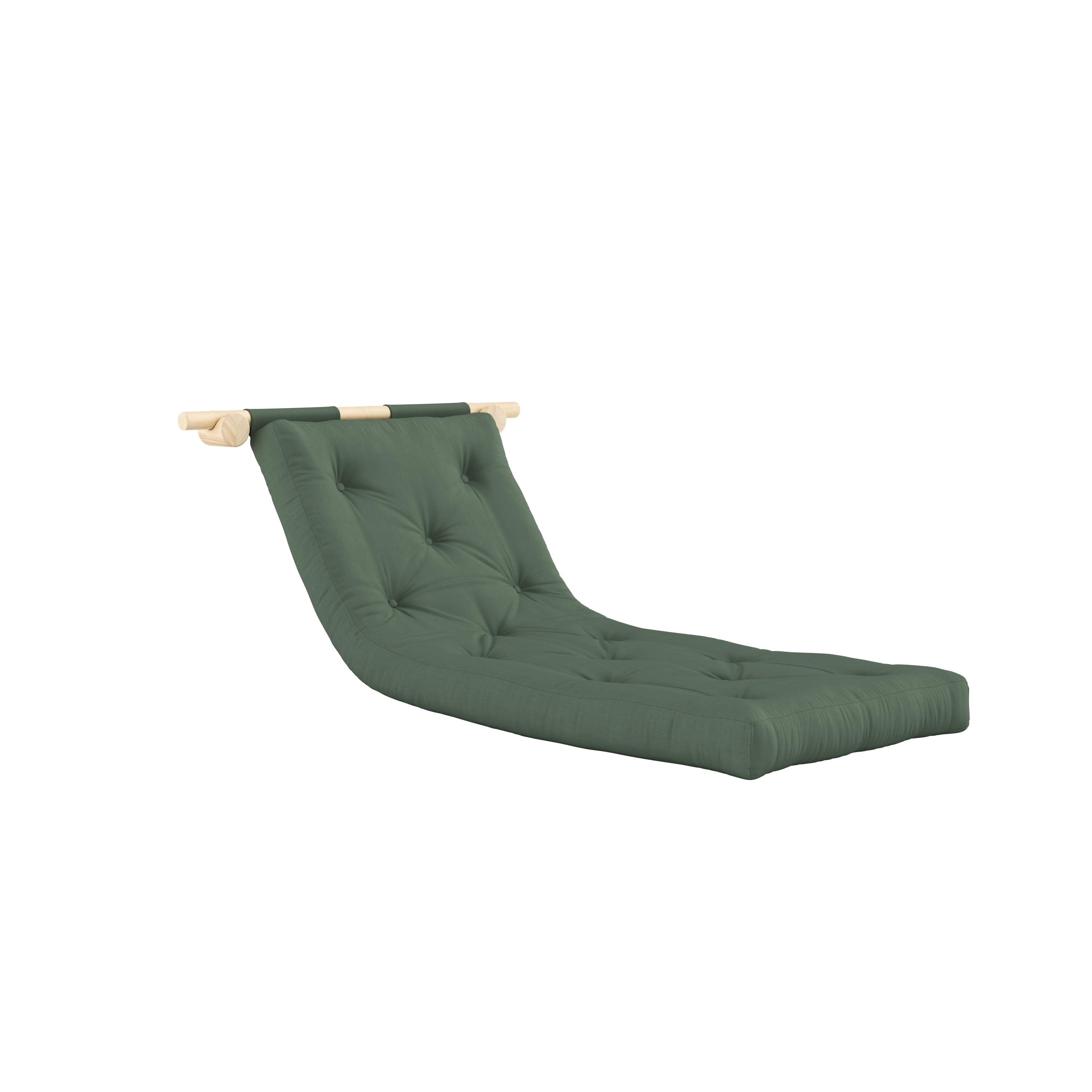 HOOKED RAW 75 x 200 W. BRAVO MATELAS VERT OLIVE