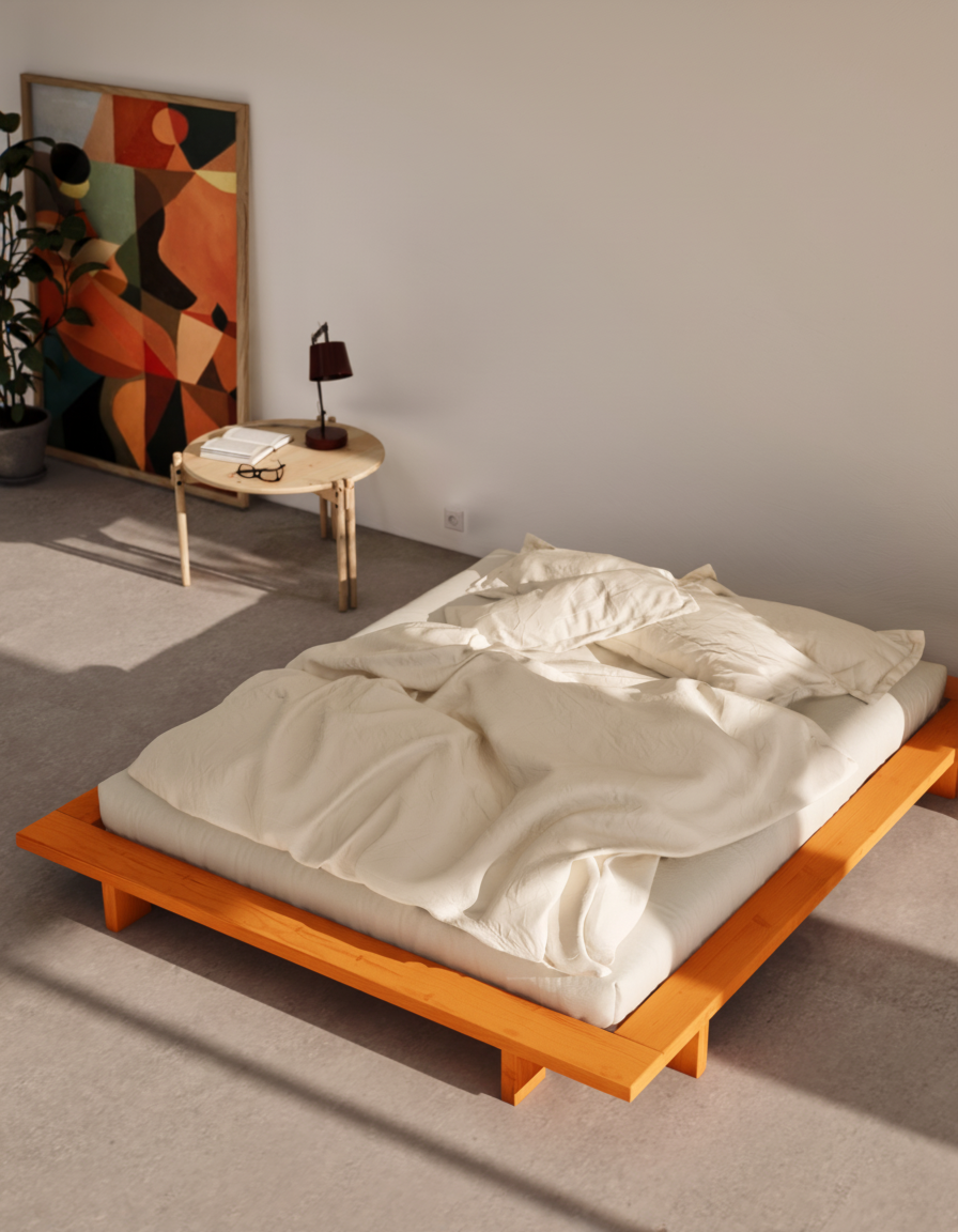 JAPAN BED SOLAR ORANGE 160X200
