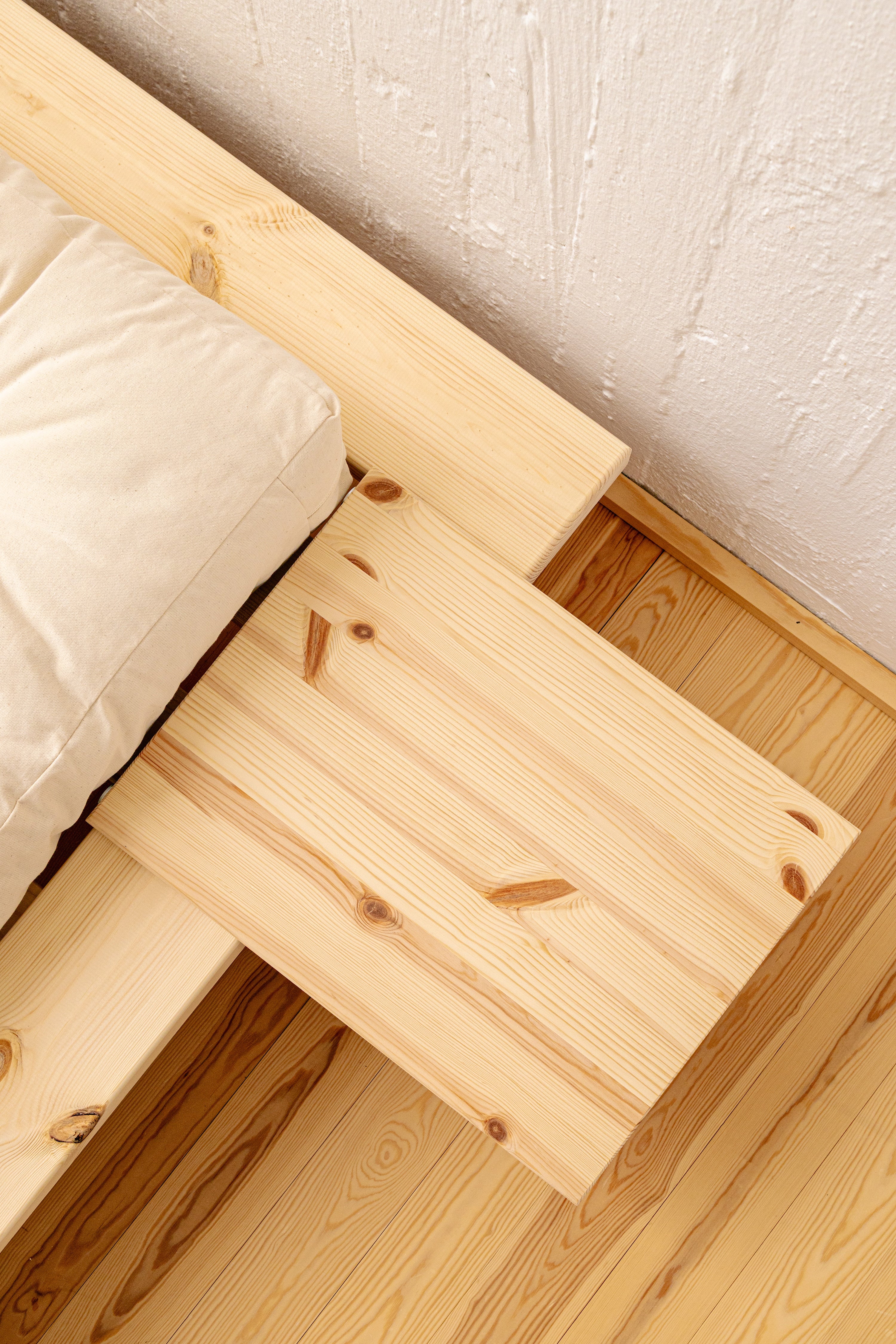 JAPAN BEDSIDE TABLE CAROB BROWN