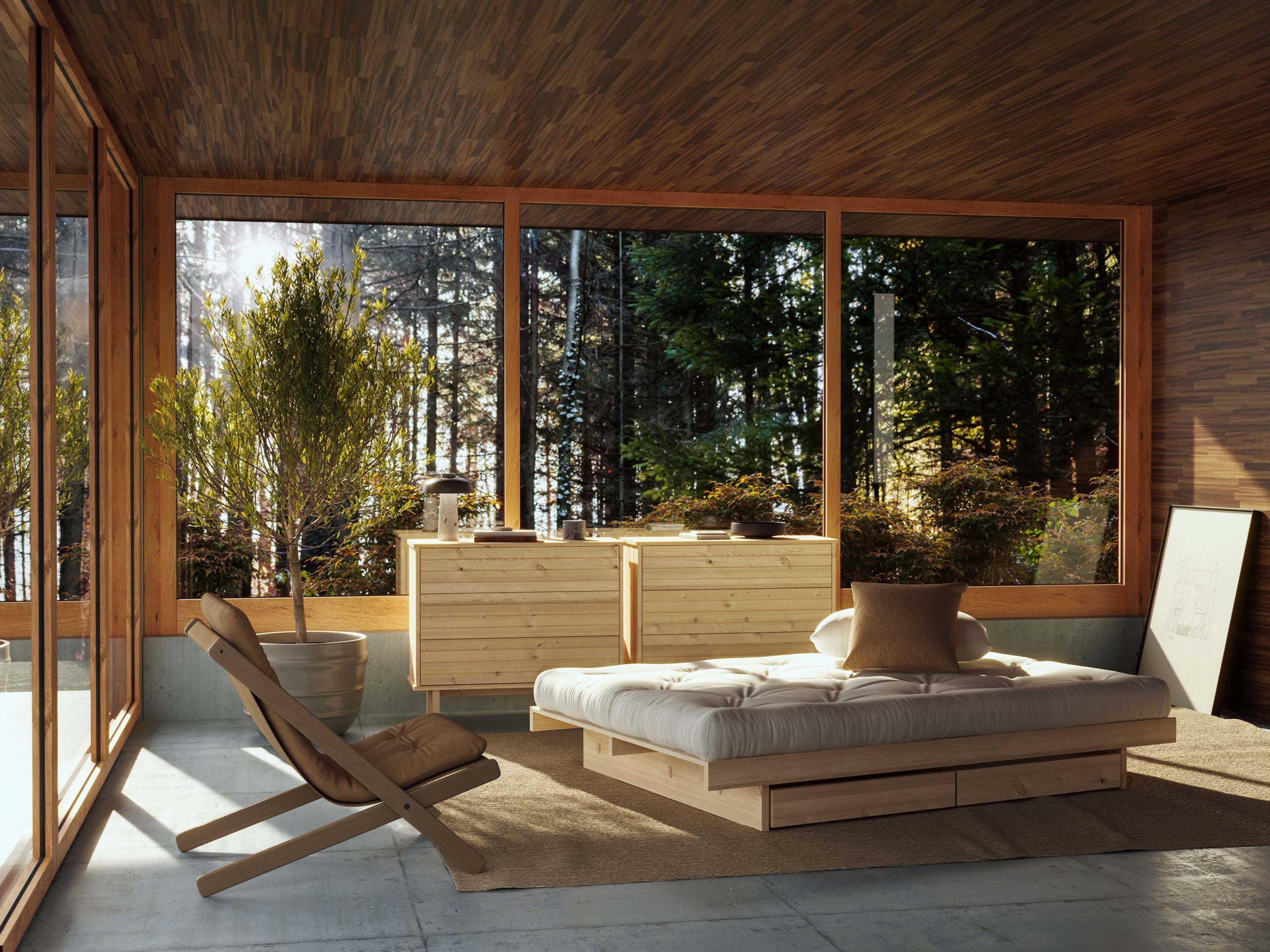 KANSO BED RAW 120 X 200