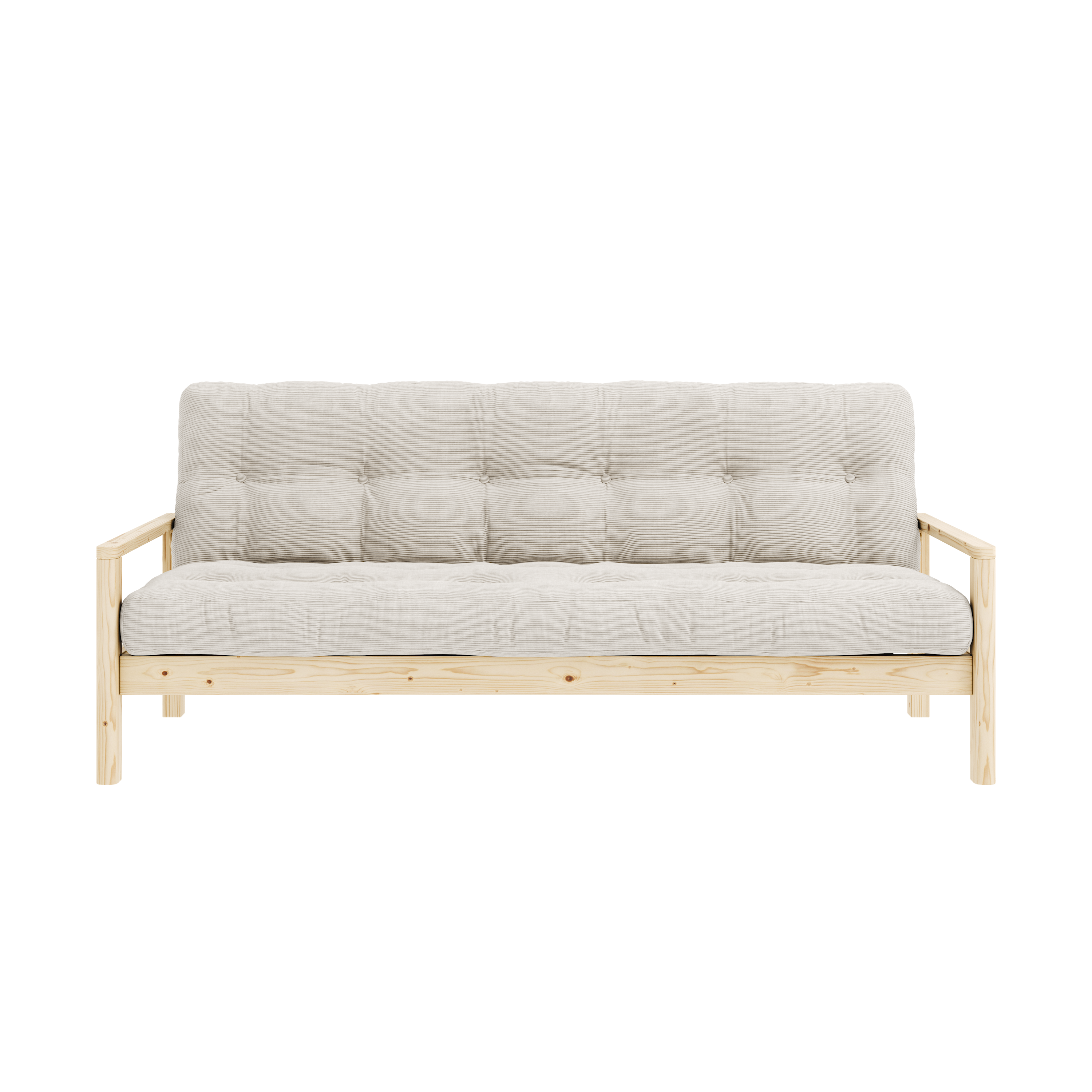 KNOB CLEAR LACQUERED W. 5-LAYER MIXED MATTRESS IVORY