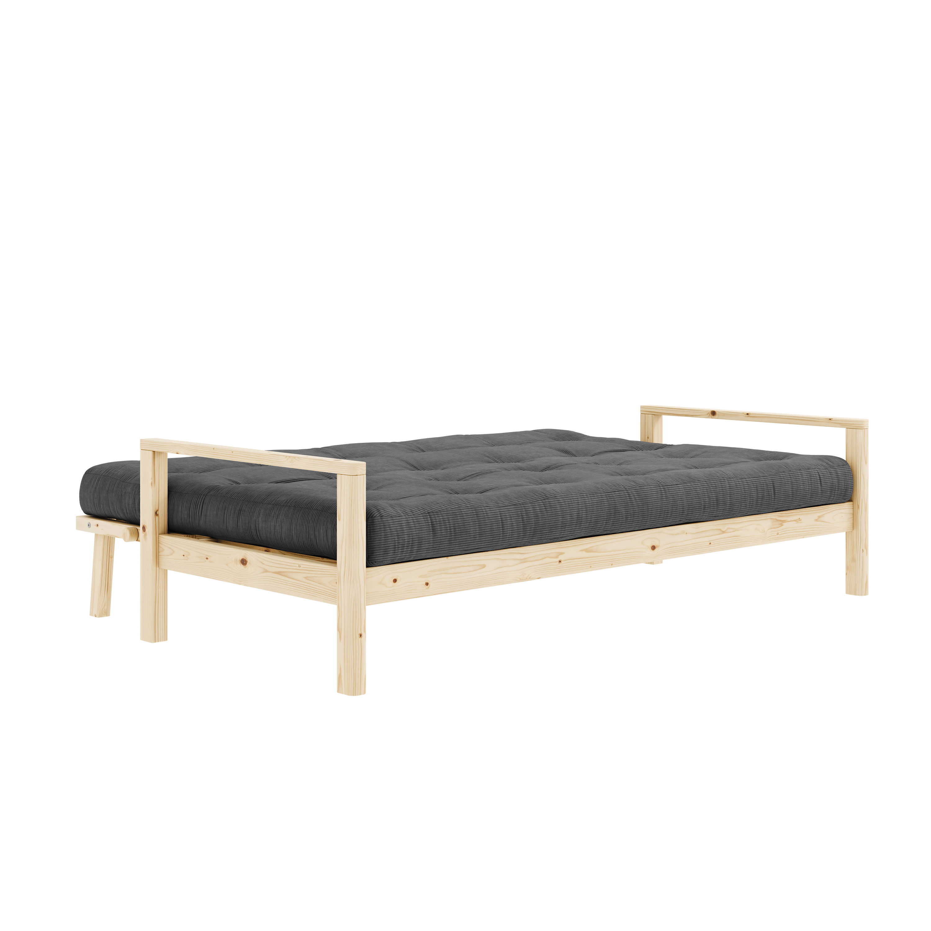 POIGNÉE TRANSPARENTE VERNIS. MATELAS MIXTE 5 COUCHES MAT CHARBON