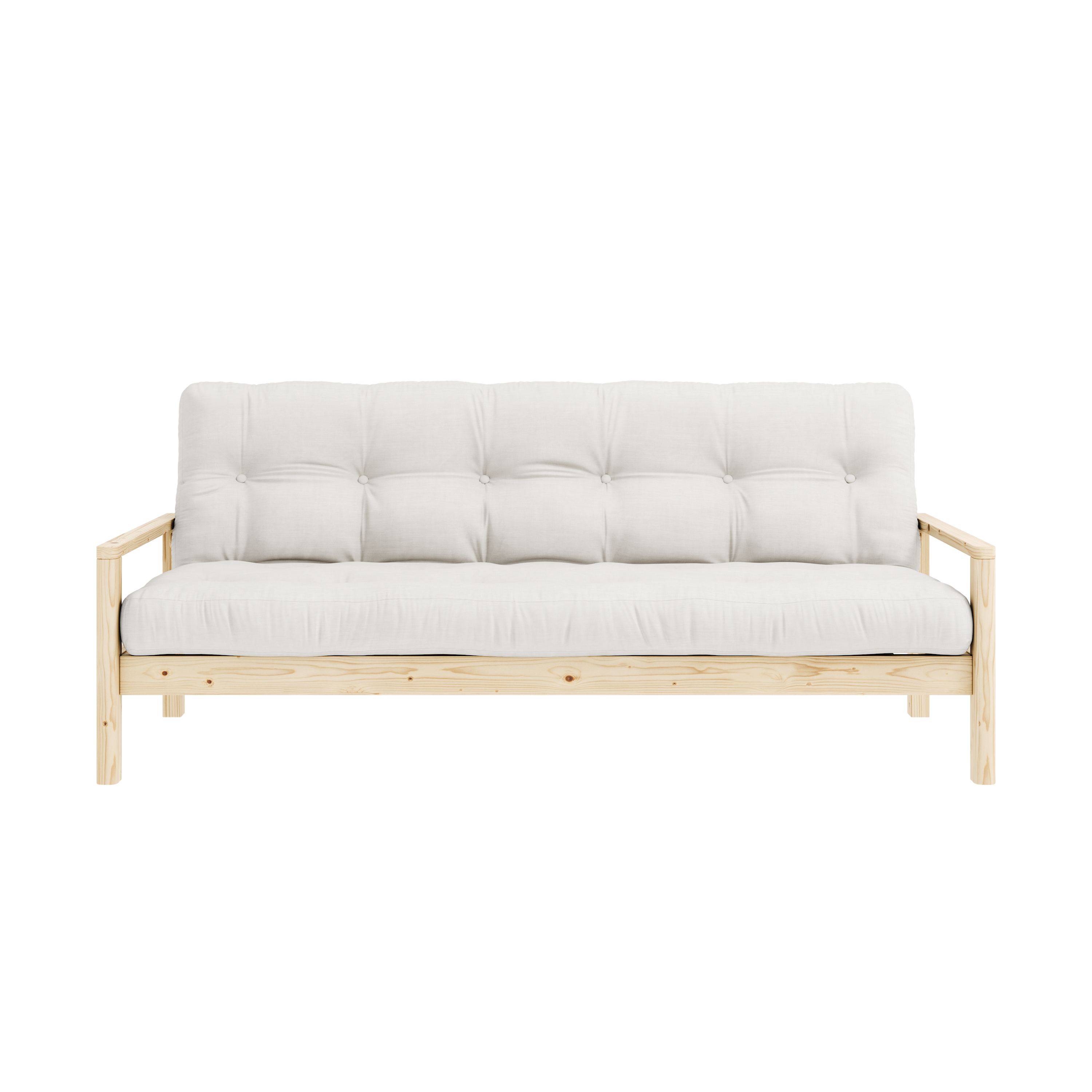 KNOB CLEAR LACQUERED W. 5-LAYER MIXED MATTRESS NATURAL