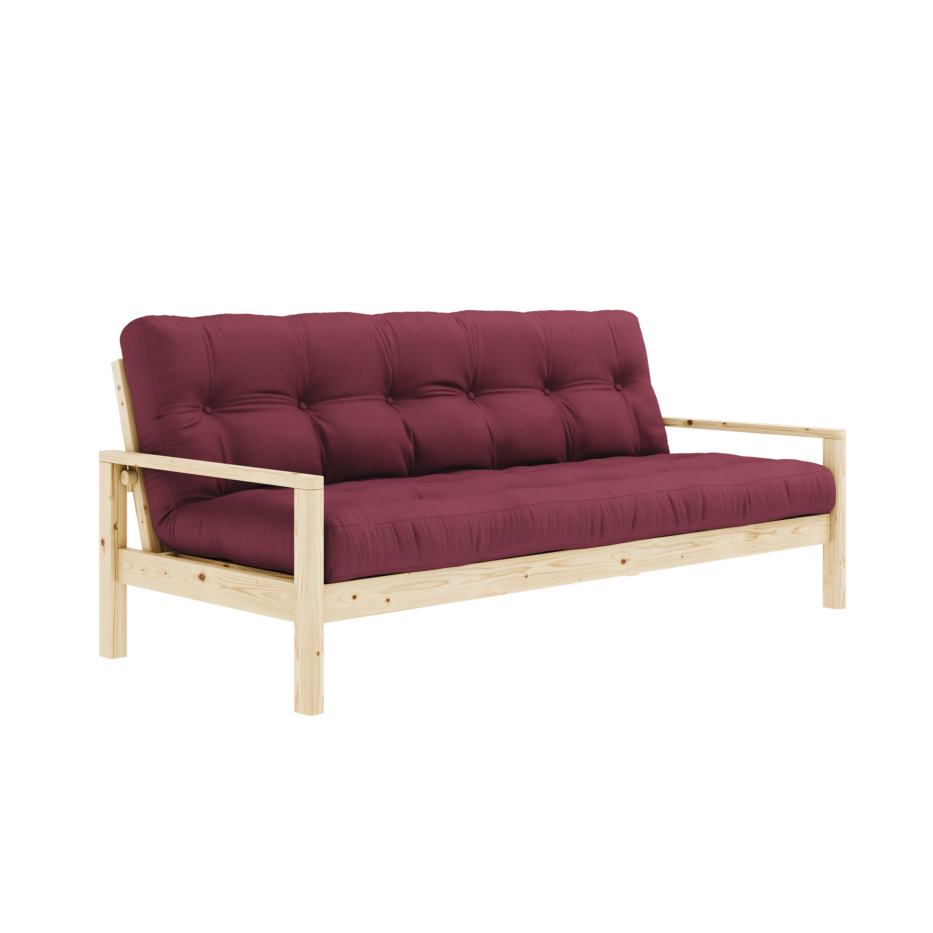 POIGNÉE VERNIE CLAIRE AVEC MATELAS MIXTE 5 COUCHES MAT BORDEAUX