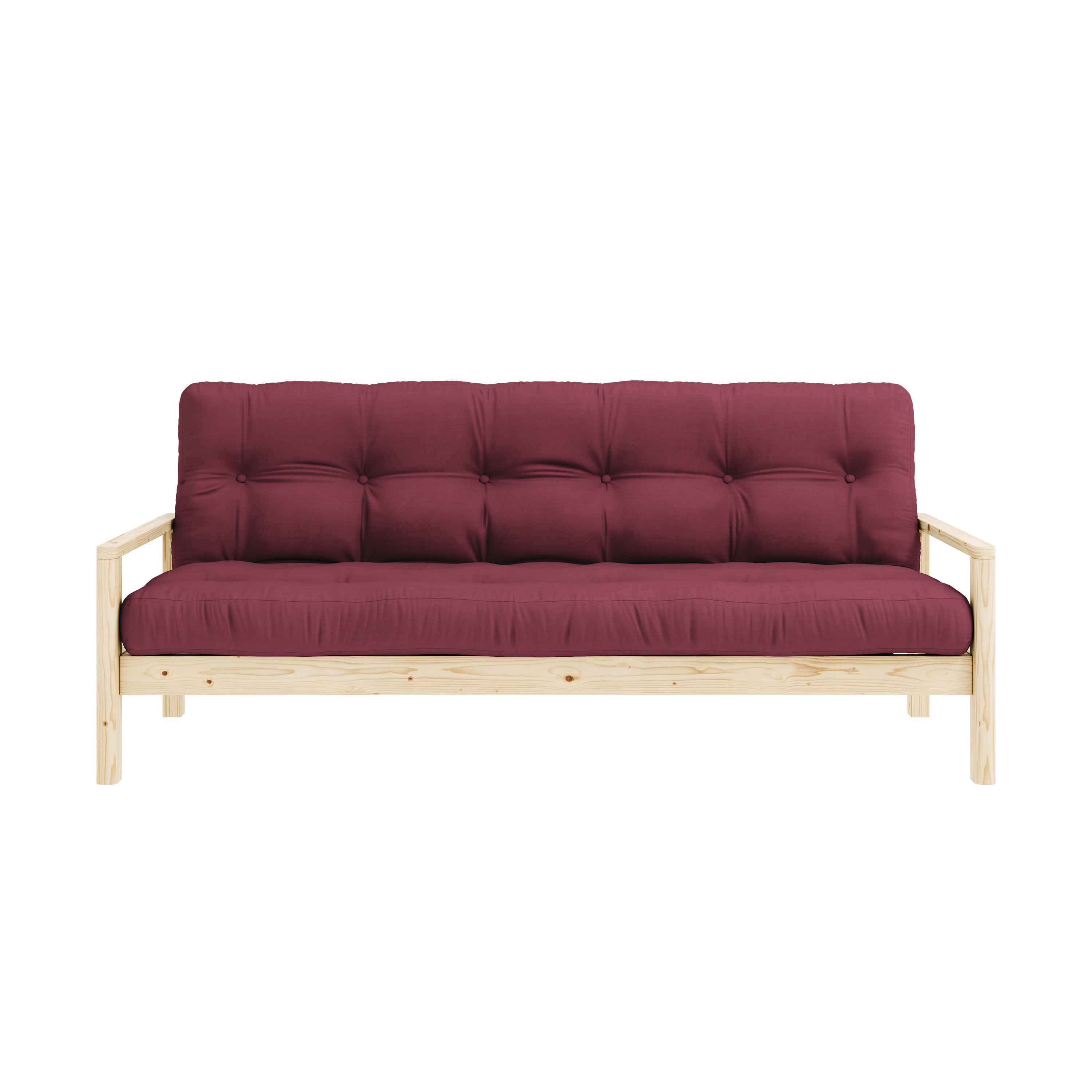 POIGNÉE VERNIE CLAIRE AVEC MATELAS MIXTE 5 COUCHES MAT BORDEAUX
